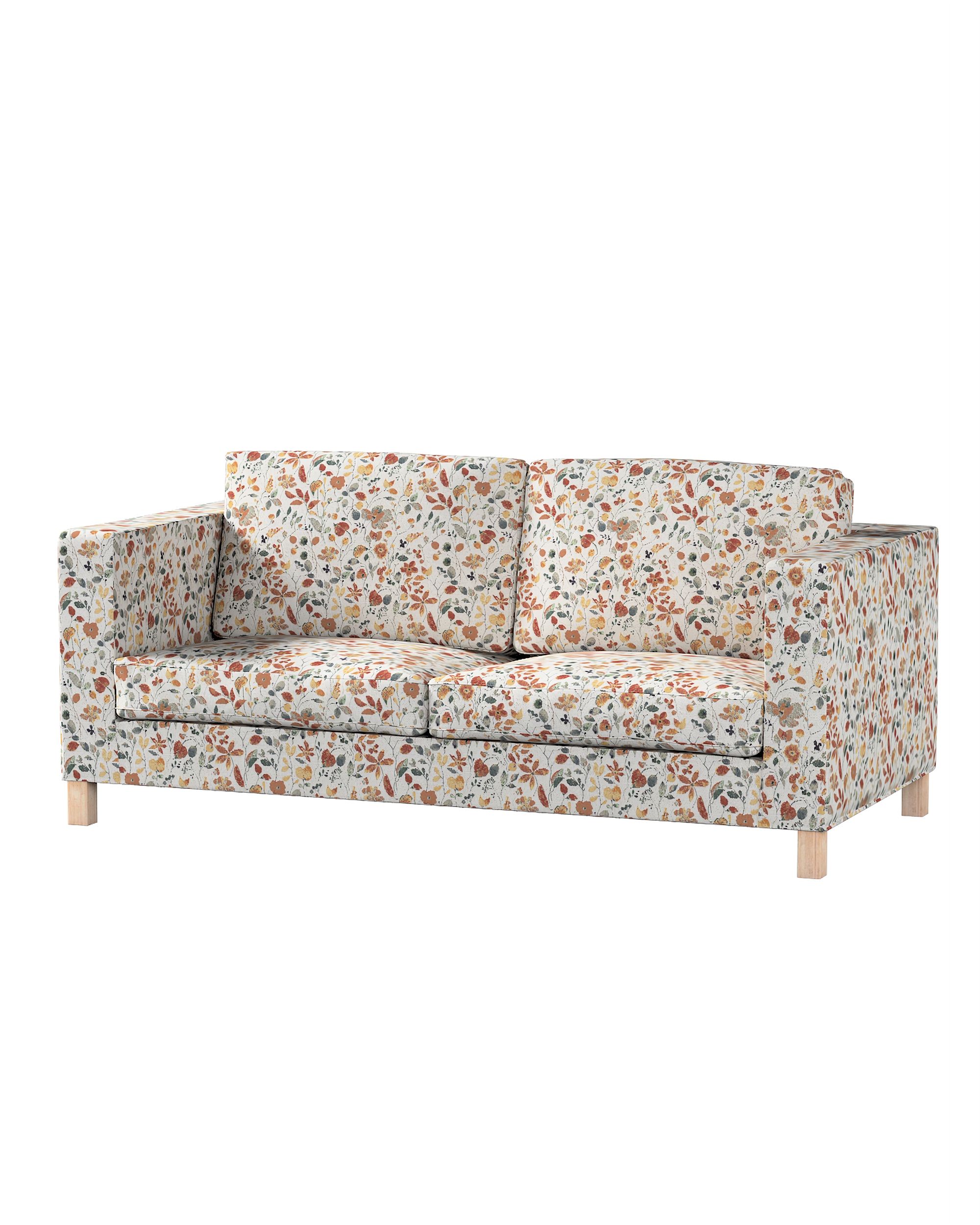 Bezug für Karlanda Schlafsofa, kurz Farbe orange Stoff strukturiert, gemustert