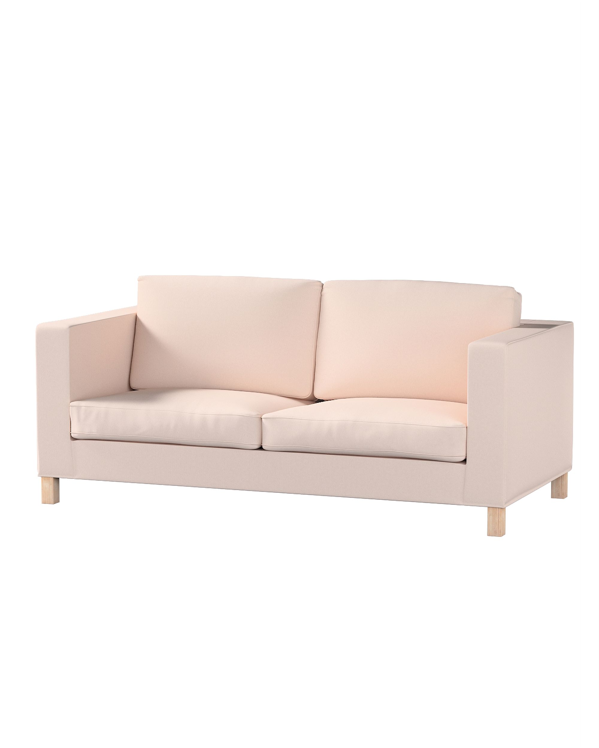 Bezug für Karlanda Schlafsofa, kurz Farbe rosa Stoff strukturiert