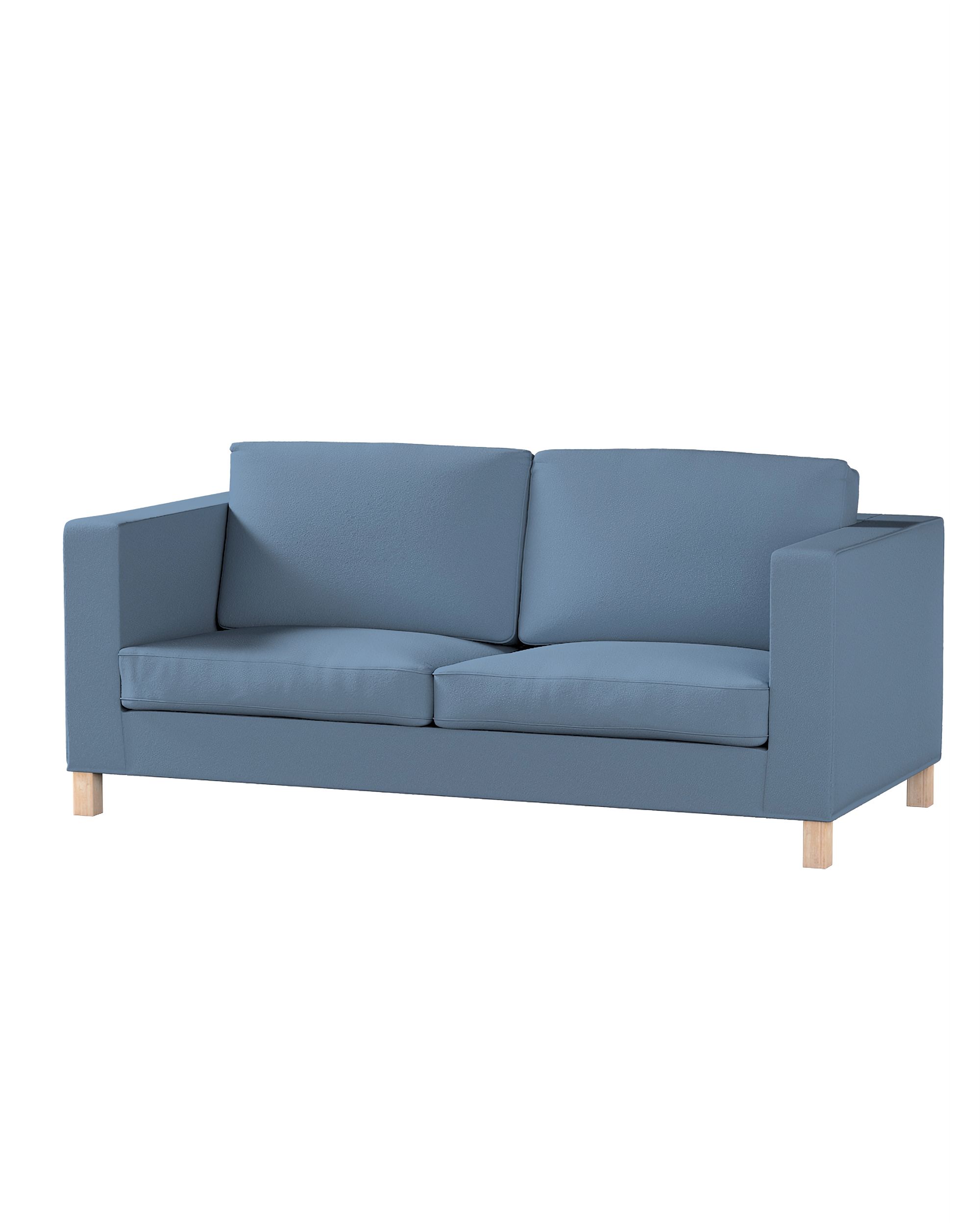 Bezug für Karlanda Schlafsofa, kurz Farbe blau Stoff strukturiert