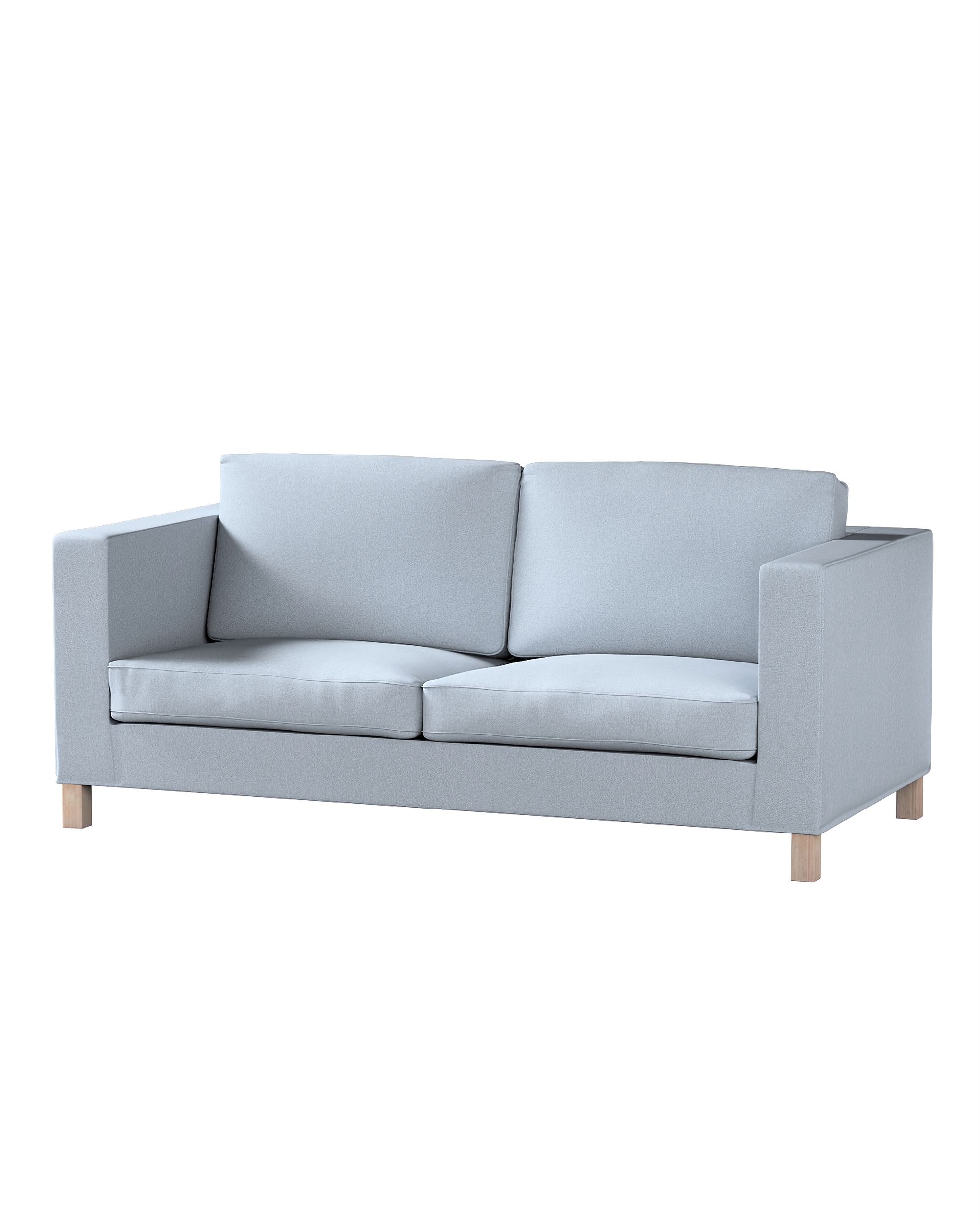 Bezug für Karlanda Schlafsofa, kurz Farbe blau Stoff strukturiert
