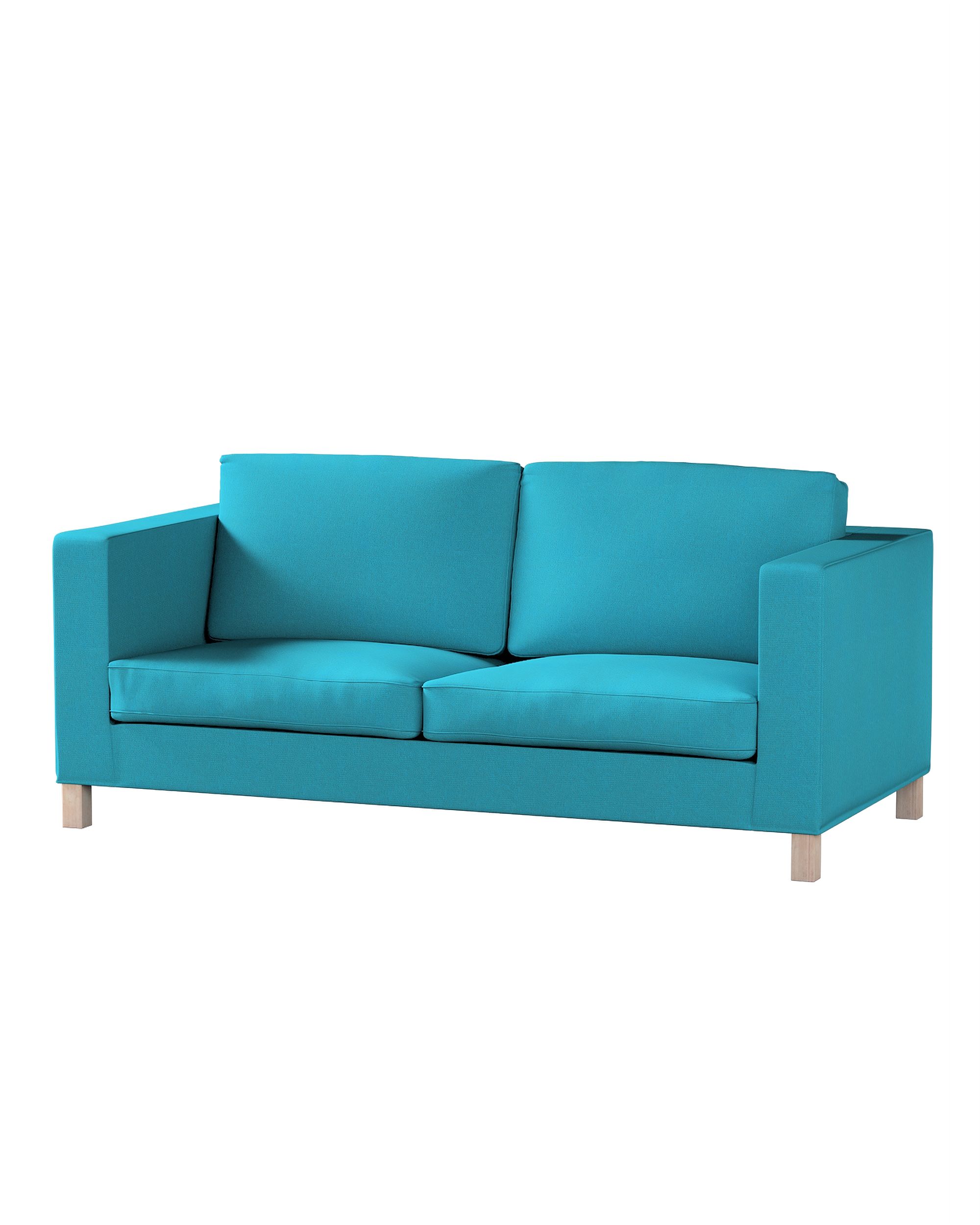 Bezug für Karlanda Schlafsofa, kurz Farbe blau Stoff strukturiert