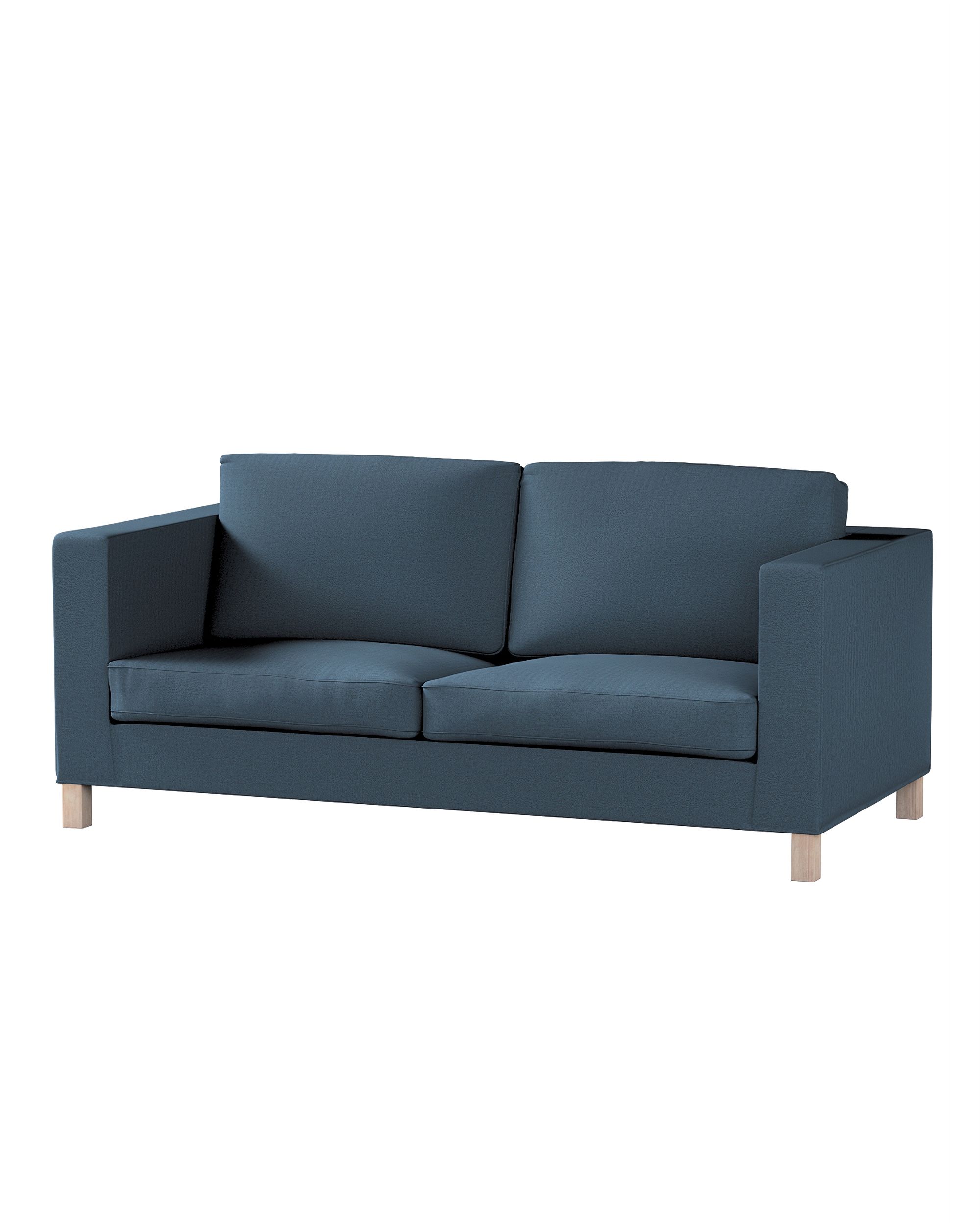 Bezug für Karlanda Schlafsofa, kurz Farbe blau Stoff strukturiert