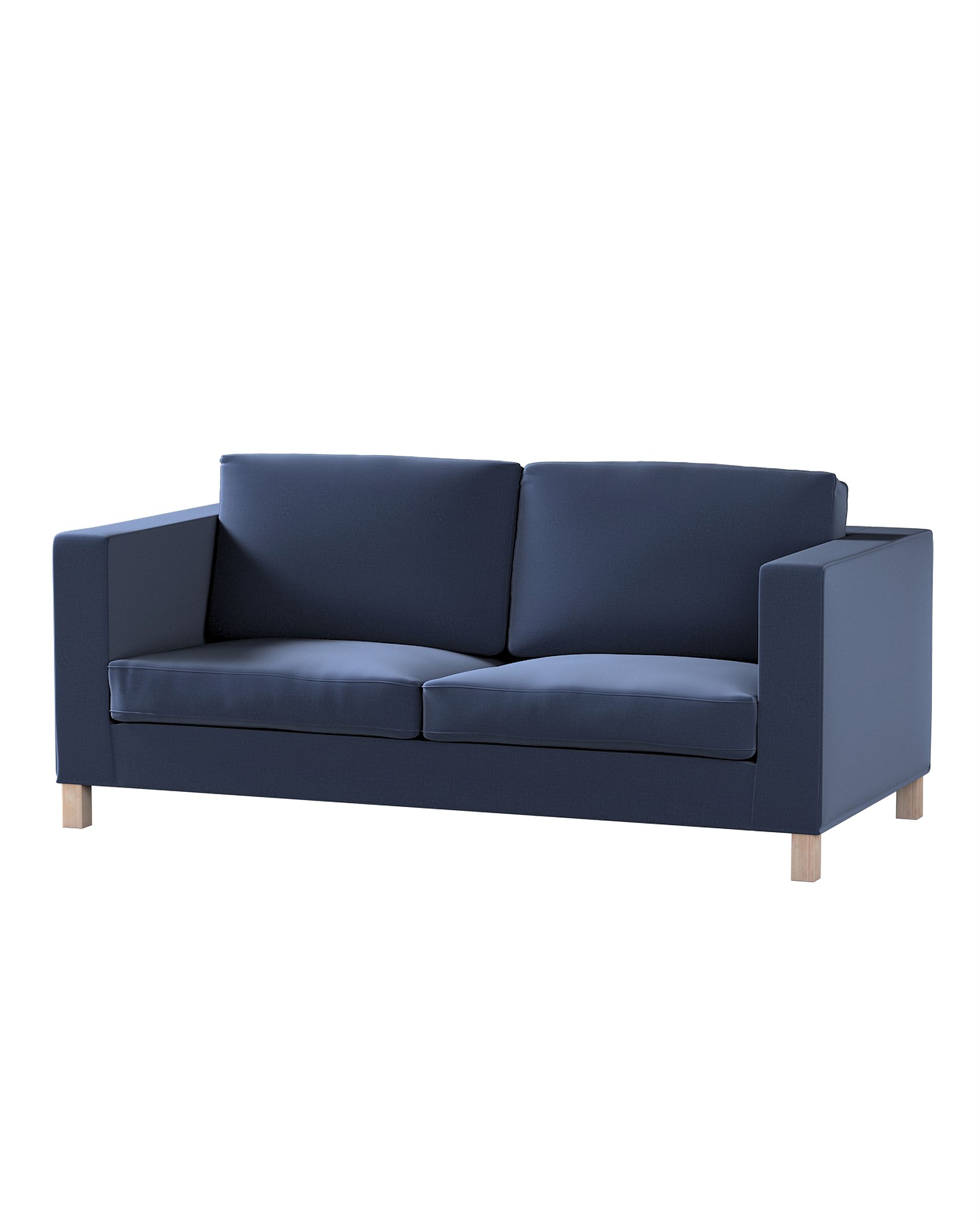 Bezug für Karlanda Schlafsofa, kurz Farbe dunkelblau Stoff samt