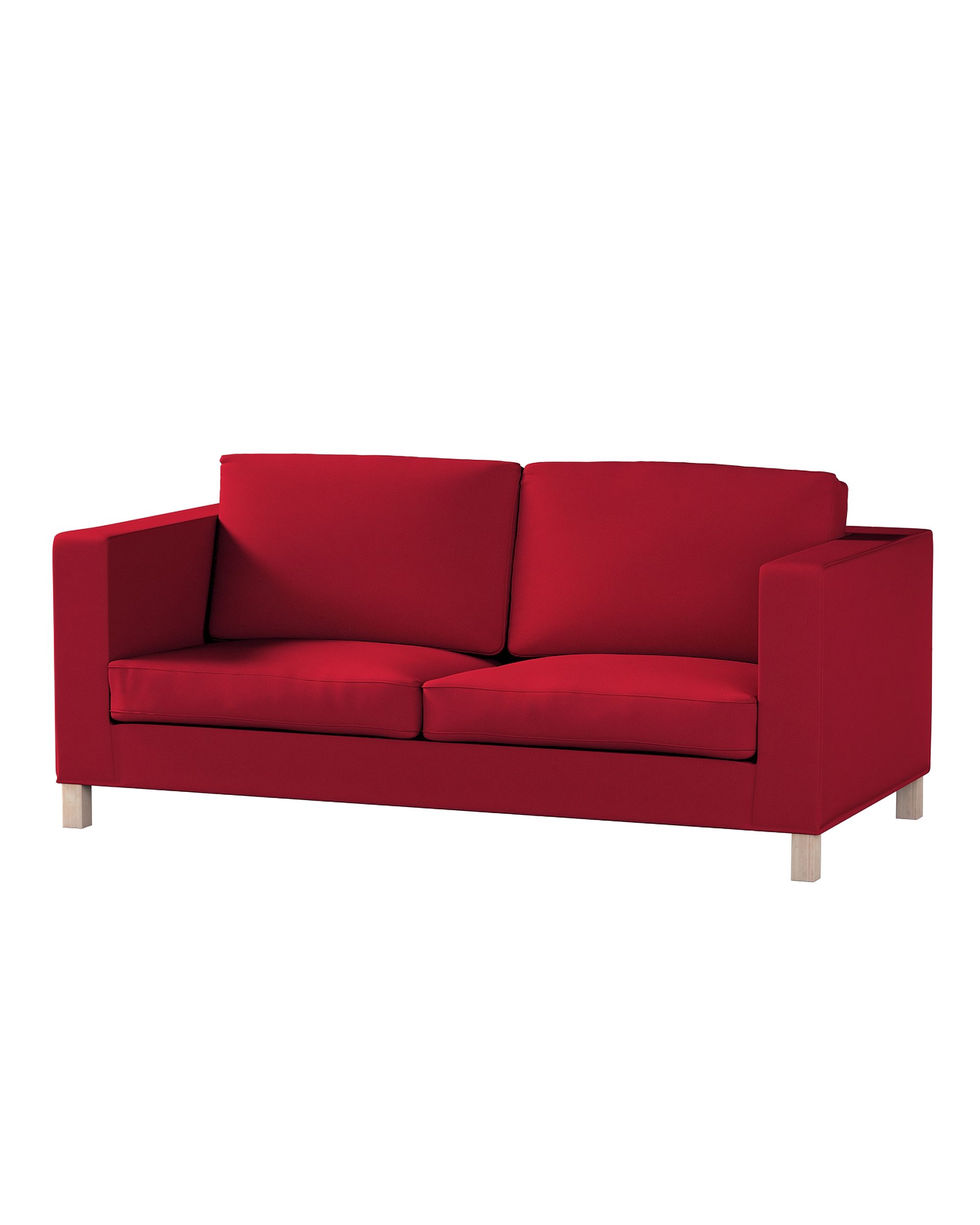 Bezug für Karlanda Schlafsofa, kurz Farbe rot Stoff strukturiert