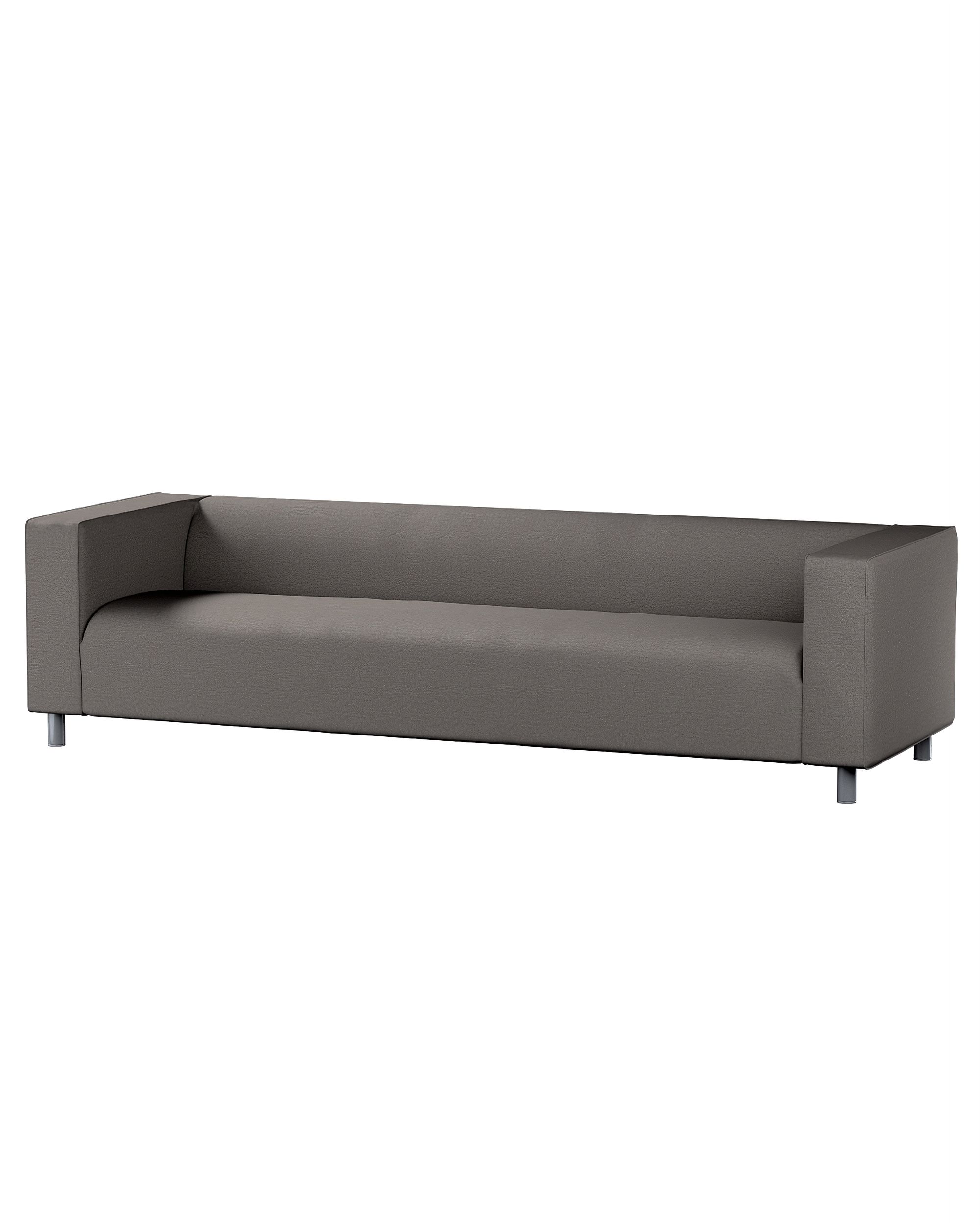 Bezug für Klippan 4-Sitzer Sofa Farbe grau Stoff strukturiert