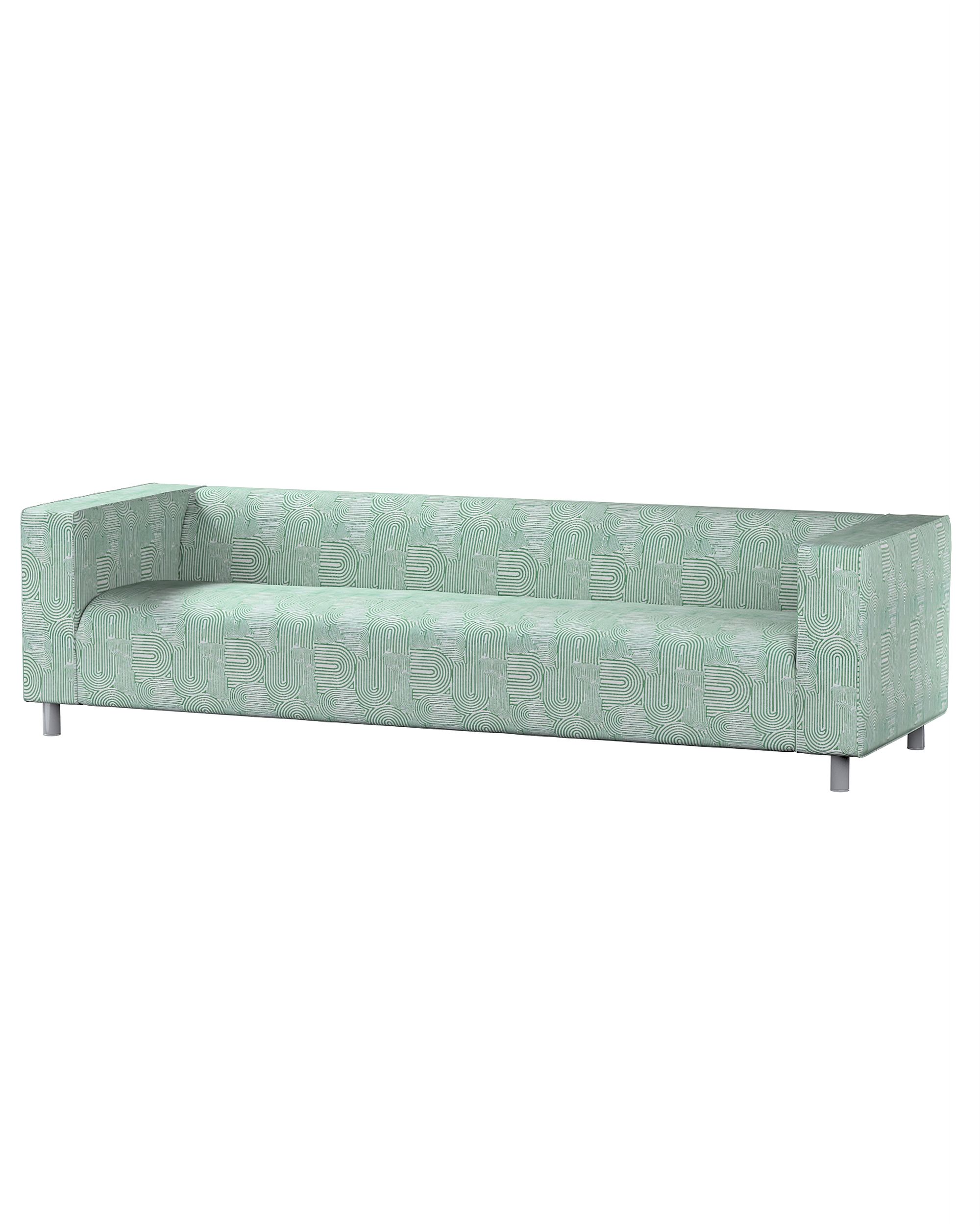 Bezug für Klippan 4-Sitzer Sofa Farbe grün Stoff strukturiert, gemustert