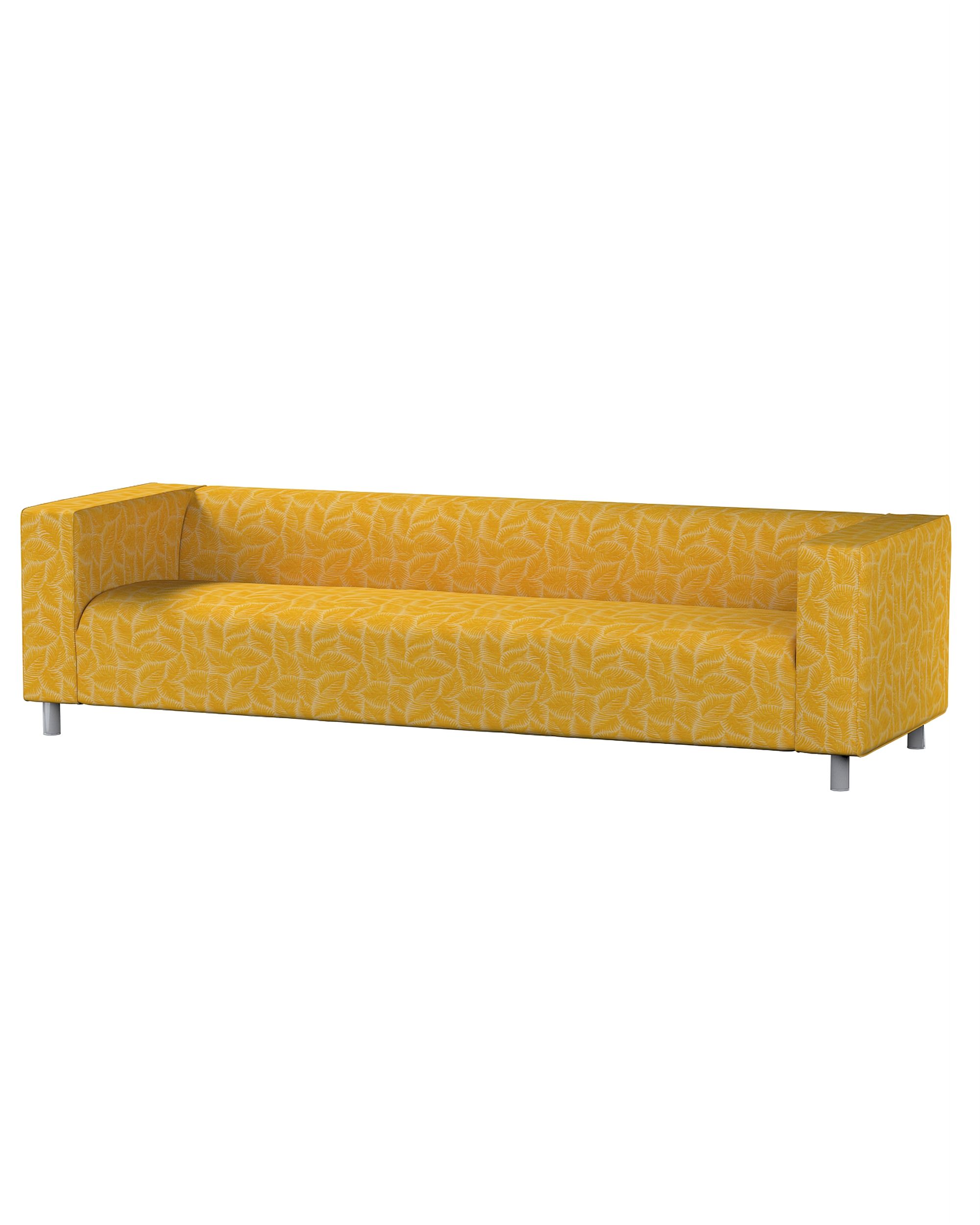 Bezug für Klippan 4-Sitzer Sofa Farbe gelb Stoff strukturiert, gemustert