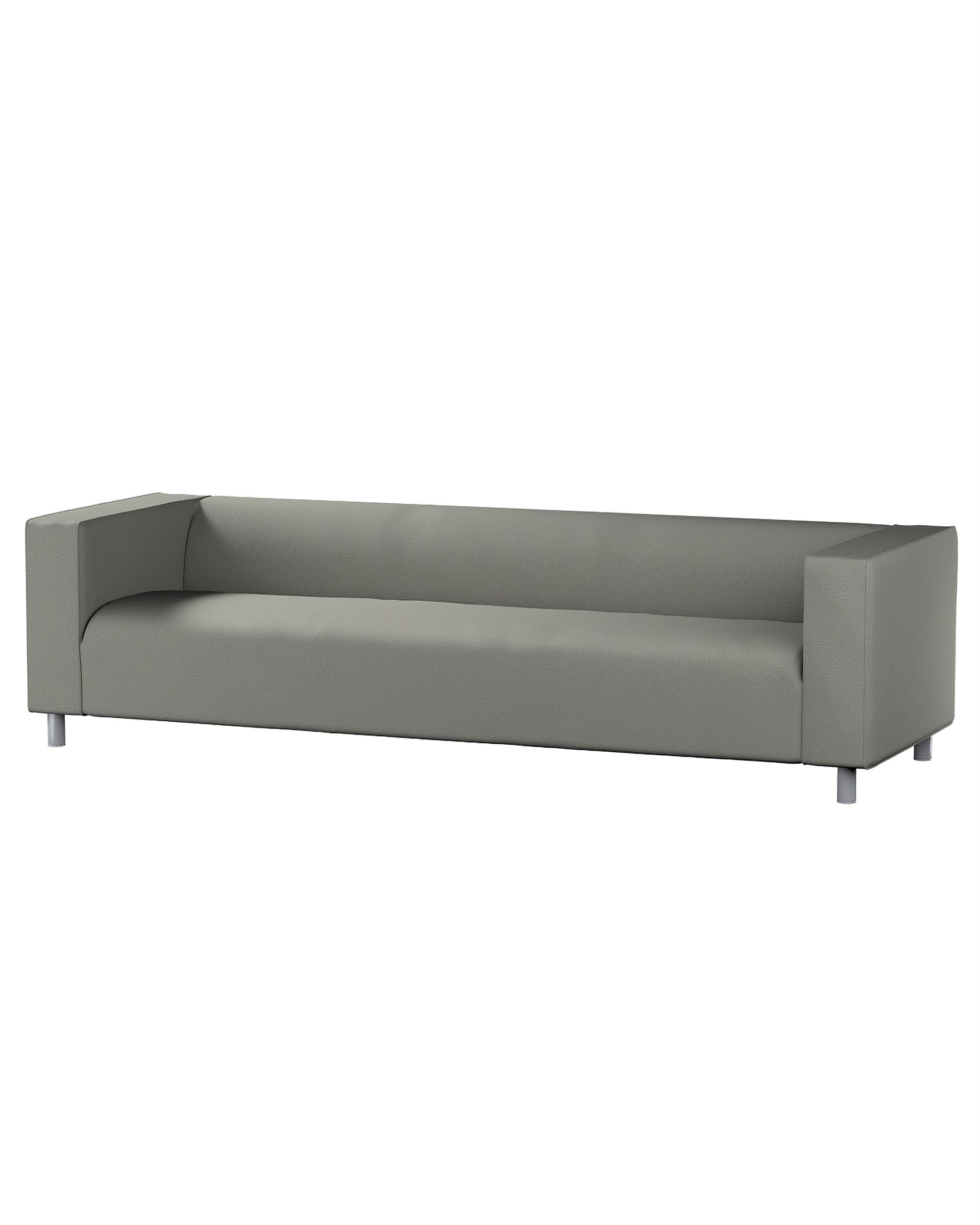 Bezug für Klippan 4-Sitzer Sofa Farbe grau Stoff strukturiert