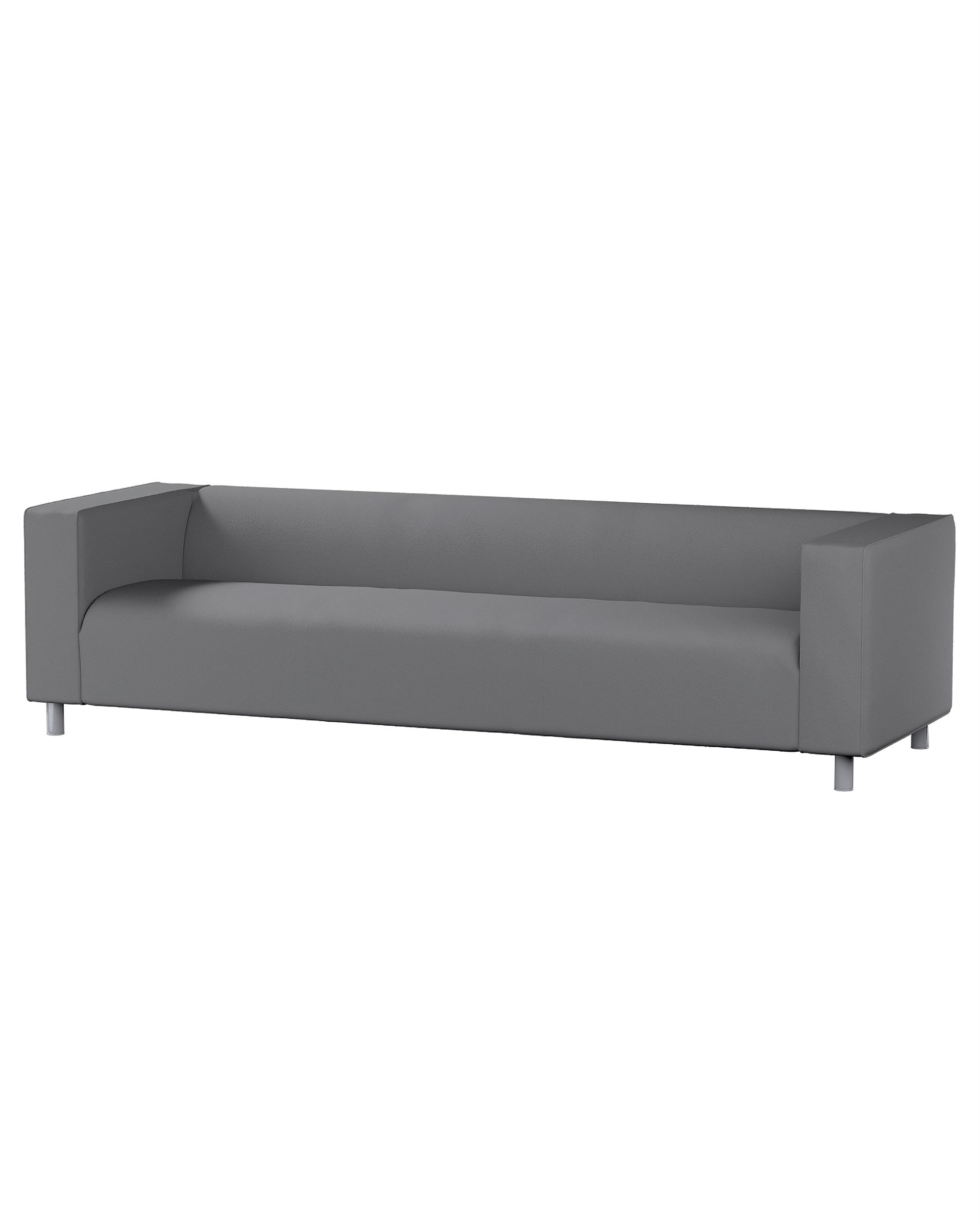 Bezug für Klippan 4-Sitzer Sofa Farbe grau Stoff strukturiert