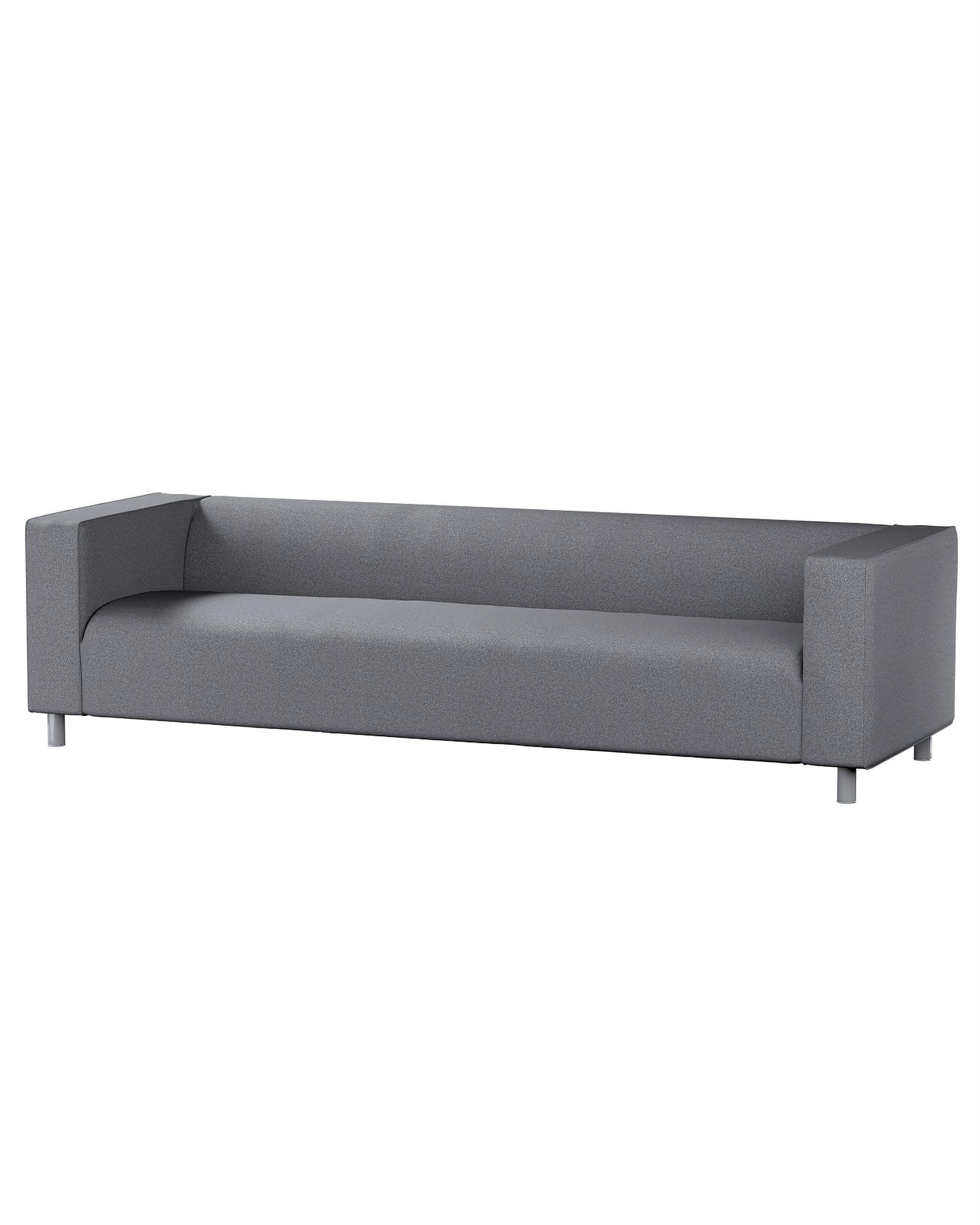 Bezug für Klippan 4-Sitzer Sofa Farbe grau Stoff strukturiert