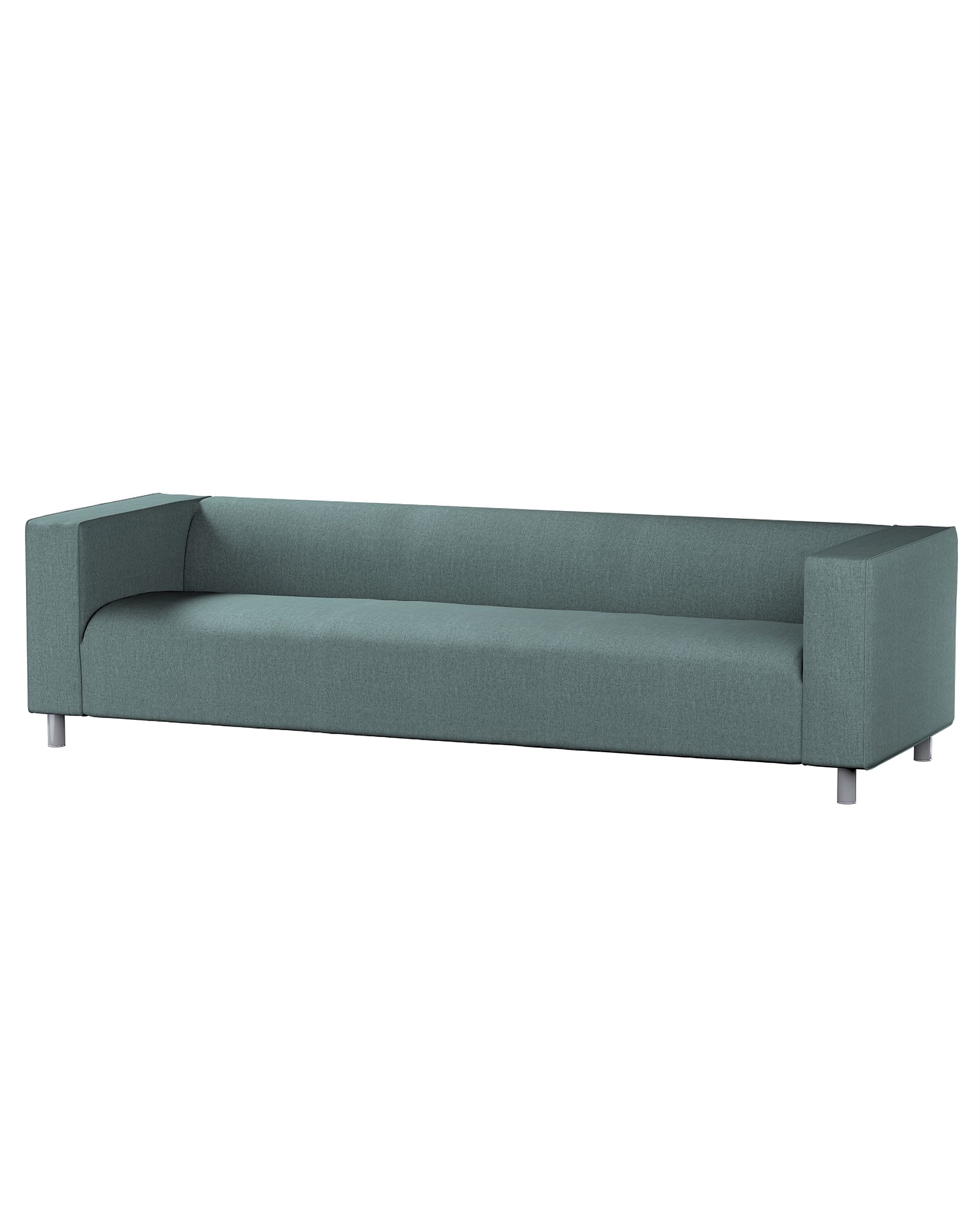 Bezug für Klippan 4-Sitzer Sofa Farbe blau Stoff strukturiert