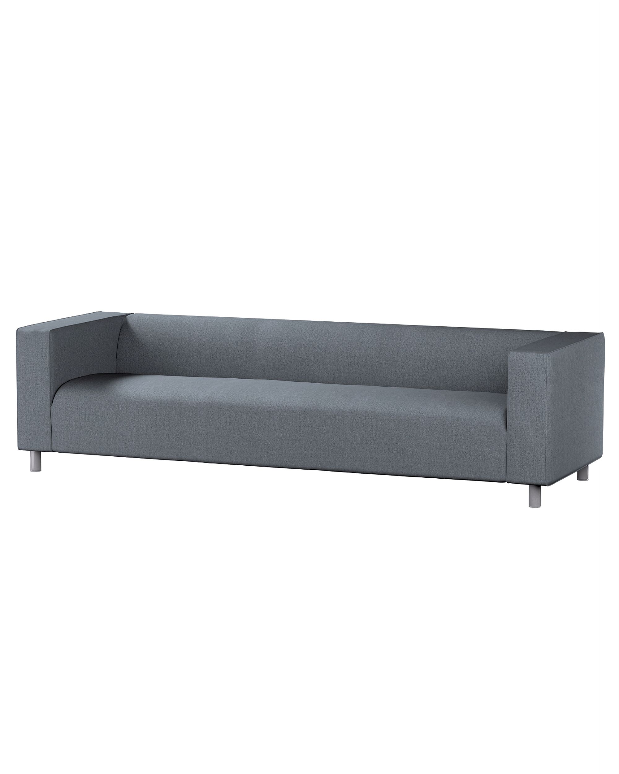 Bezug für Klippan 4-Sitzer Sofa Farbe grau Stoff strukturiert