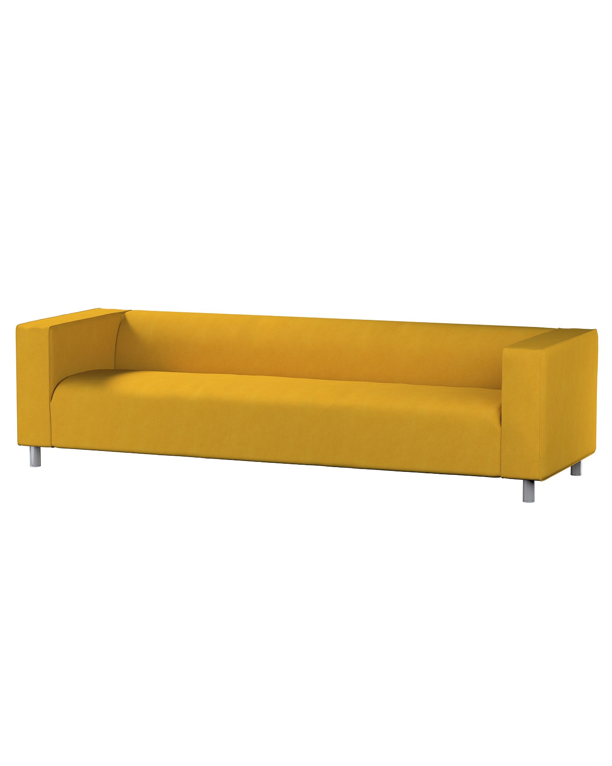 Bezug für Klippan 4-Sitzer Sofa Farbe gelb Stoff strukturiert