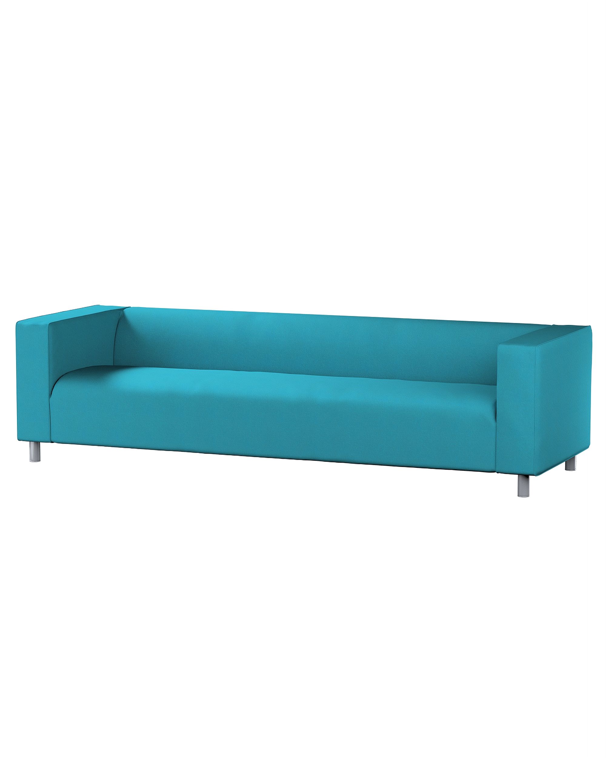 Bezug für Klippan 4-Sitzer Sofa Farbe blau Stoff strukturiert