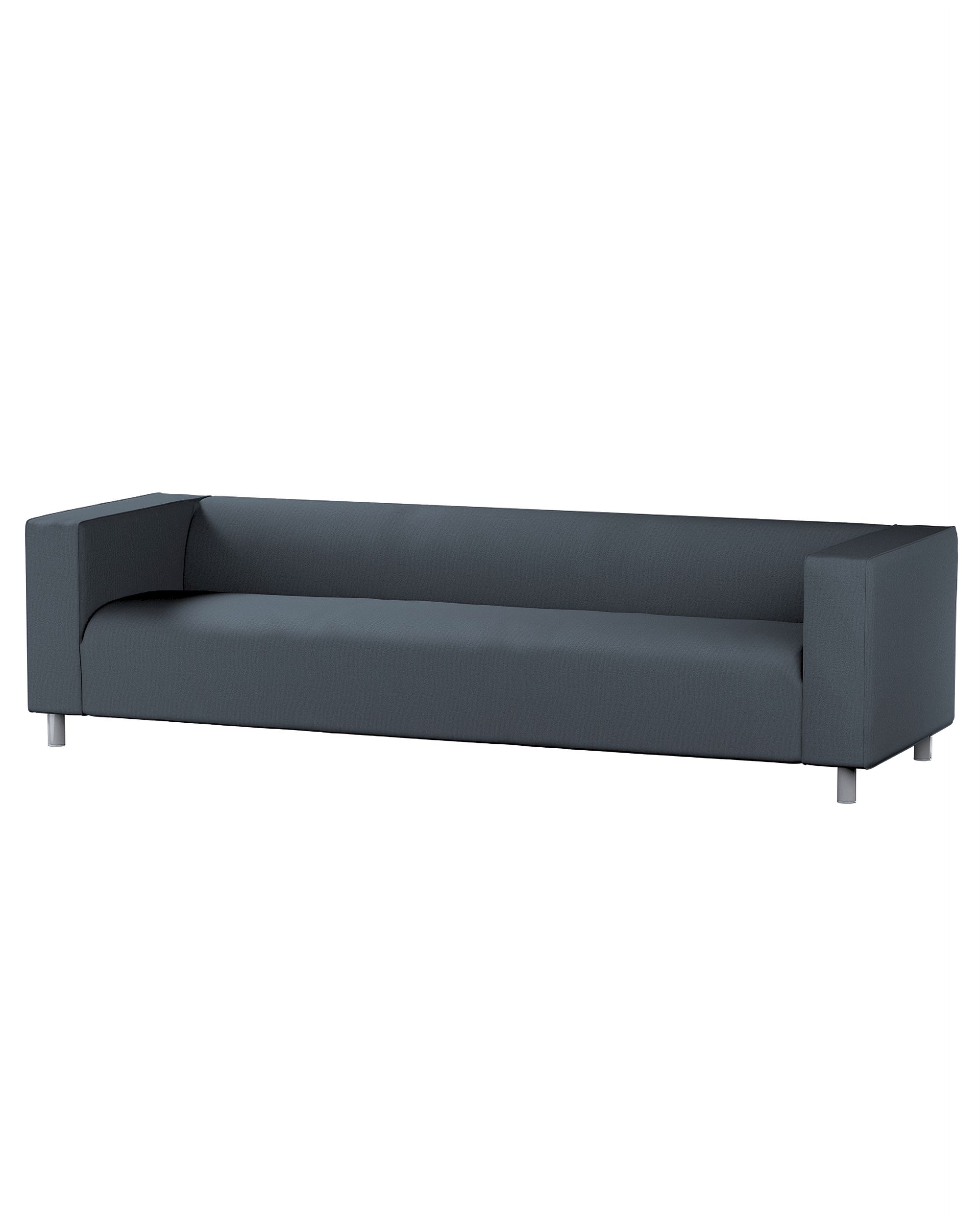 Bezug für Klippan 4-Sitzer Sofa Farbe blau Stoff strukturiert