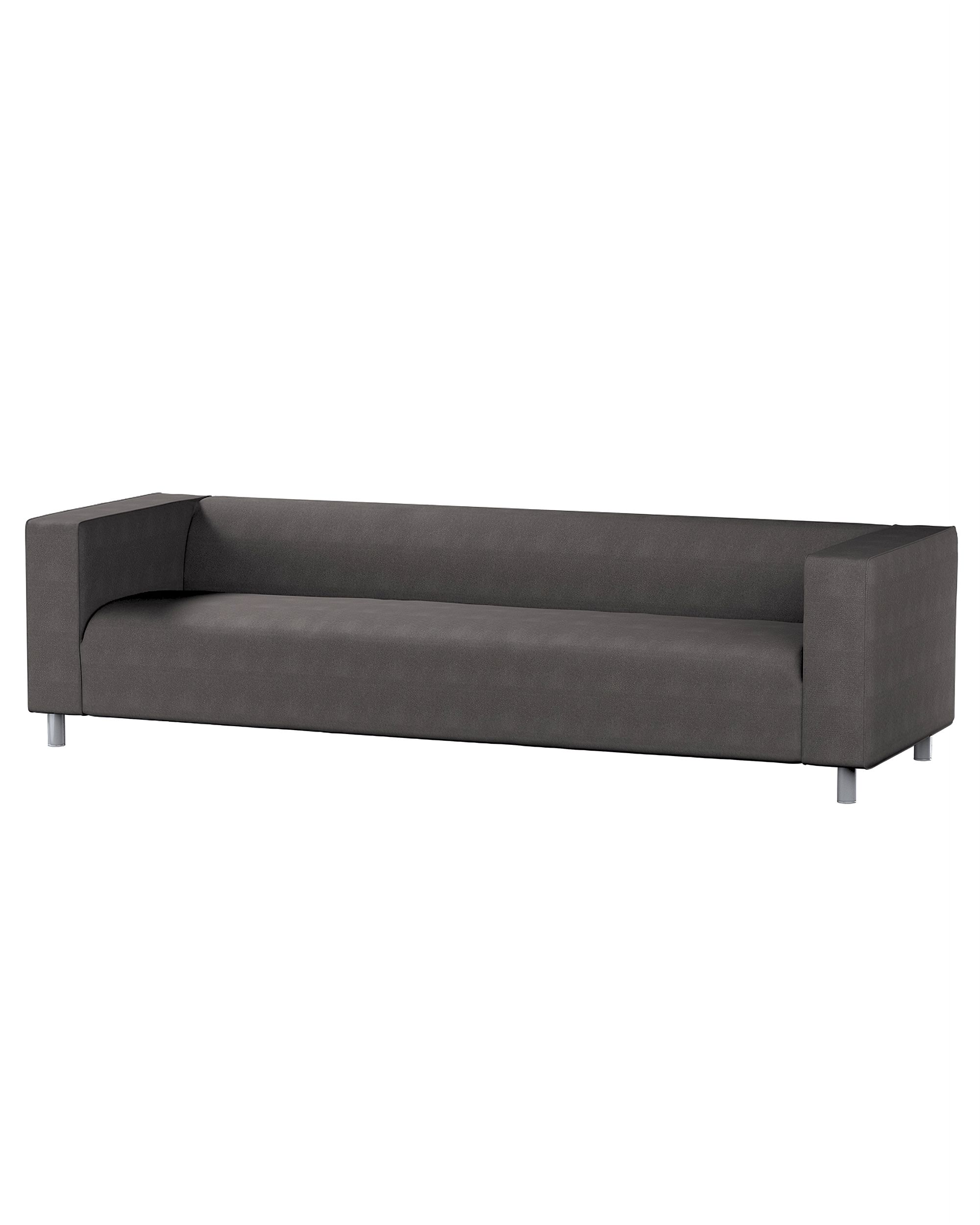 Bezug für Klippan 4-Sitzer Sofa Farbe grau Stoff strukturiert