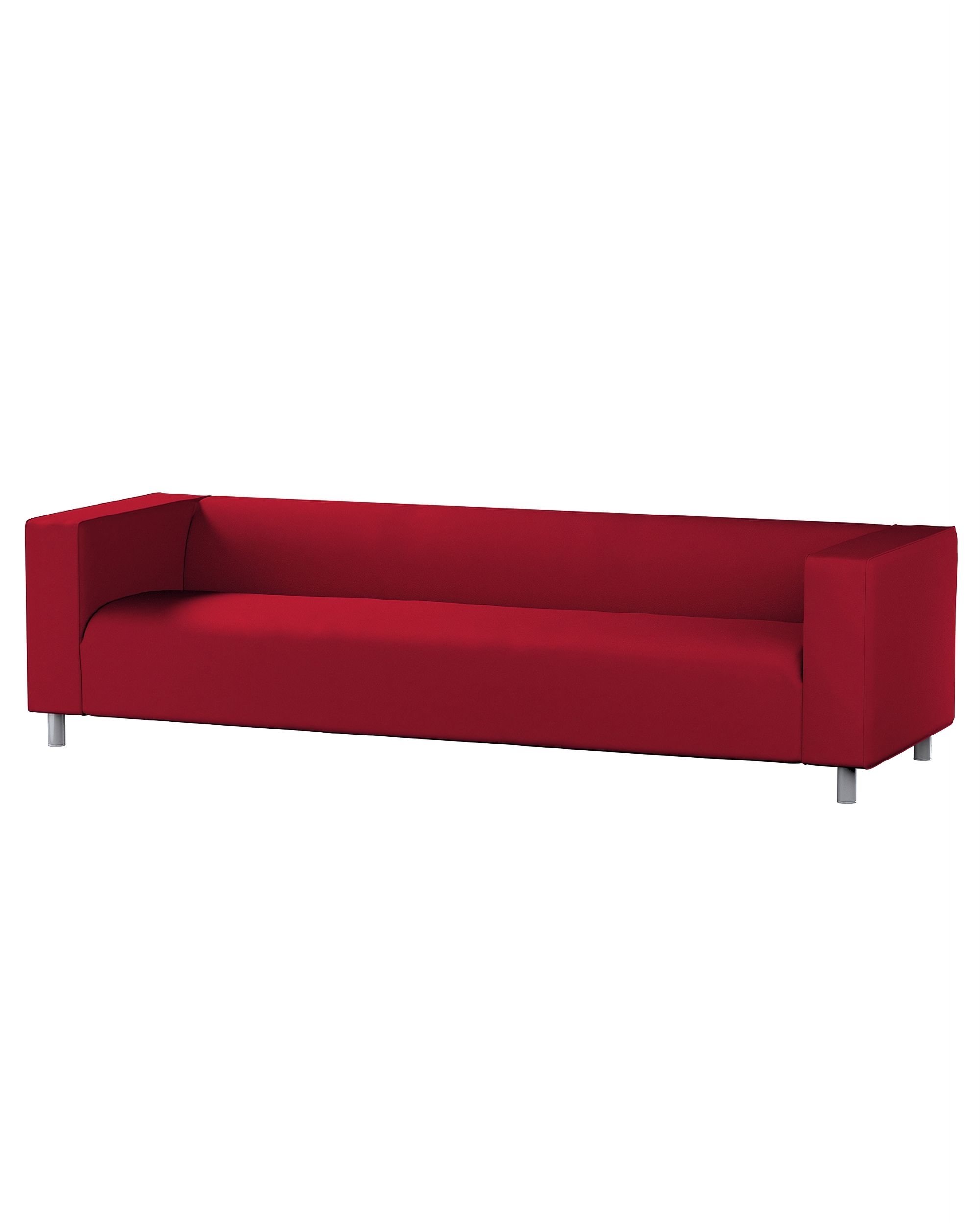Bezug für Klippan 4-Sitzer Sofa Farbe rot Stoff strukturiert