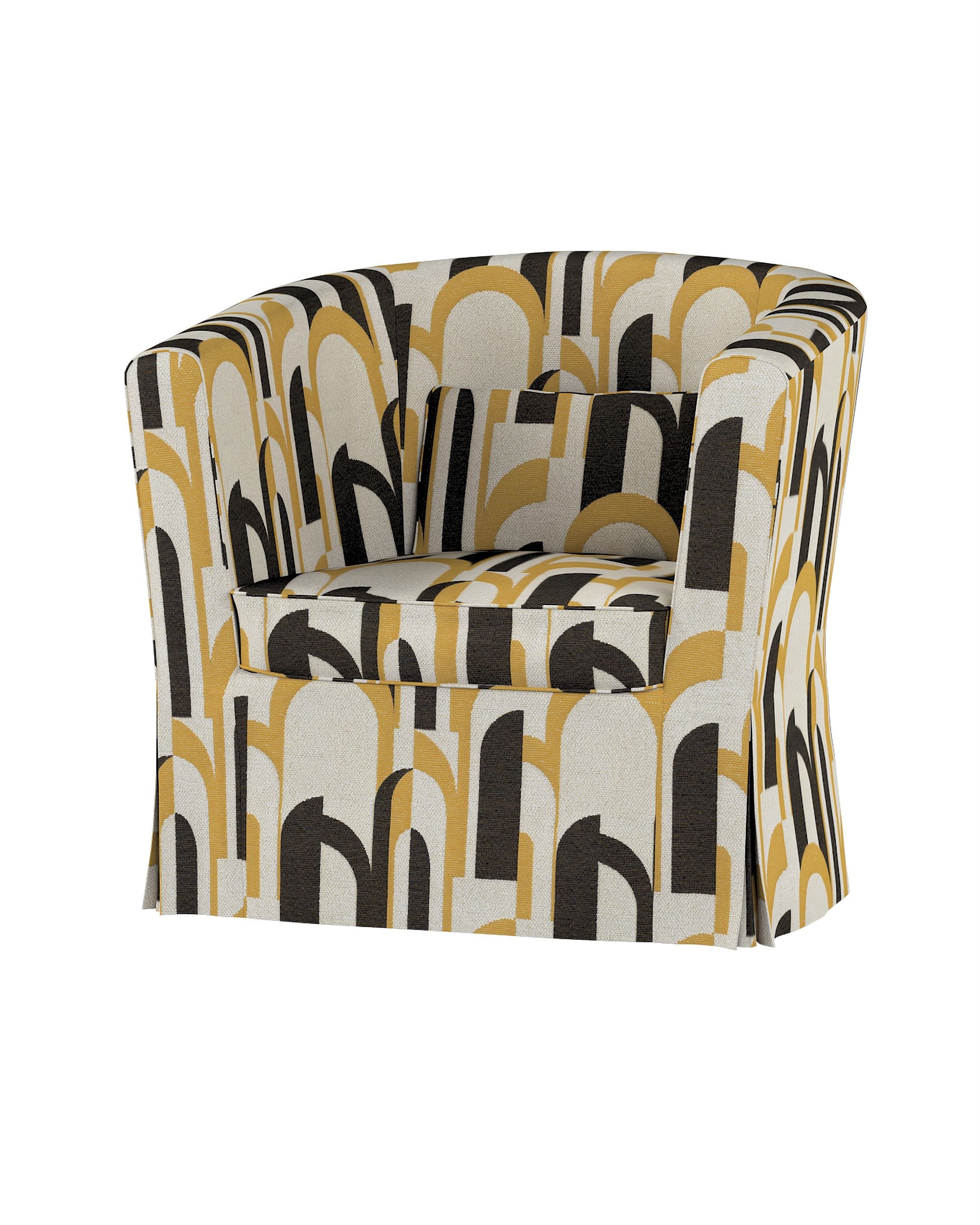 Bezug für Ektorp Tullsta Sessel Farbe bunt Stoff strukturiert, gemustert