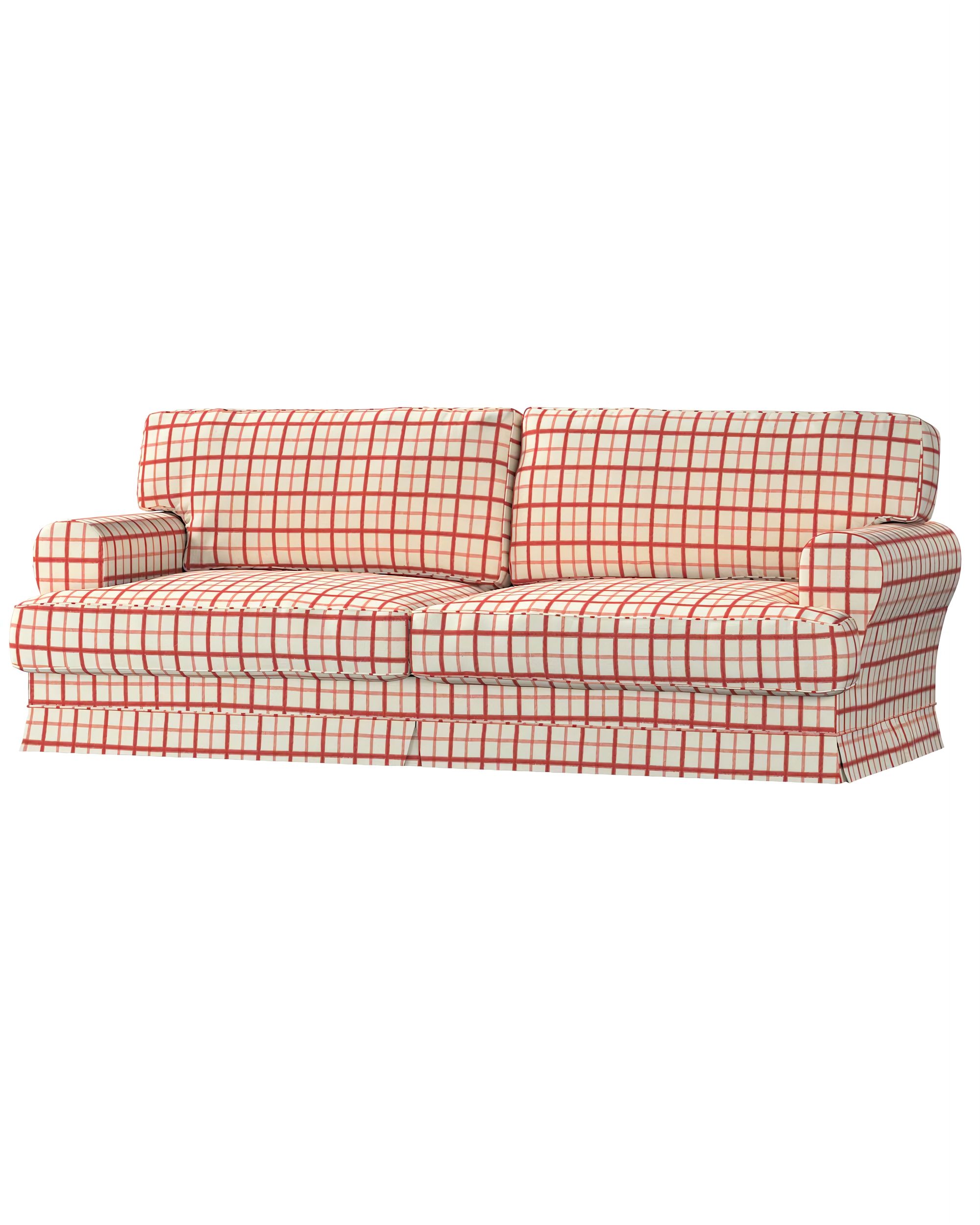 Bezug für Ekeskog Sofa nicht ausklappbar Farbe rot Stoff gemustert