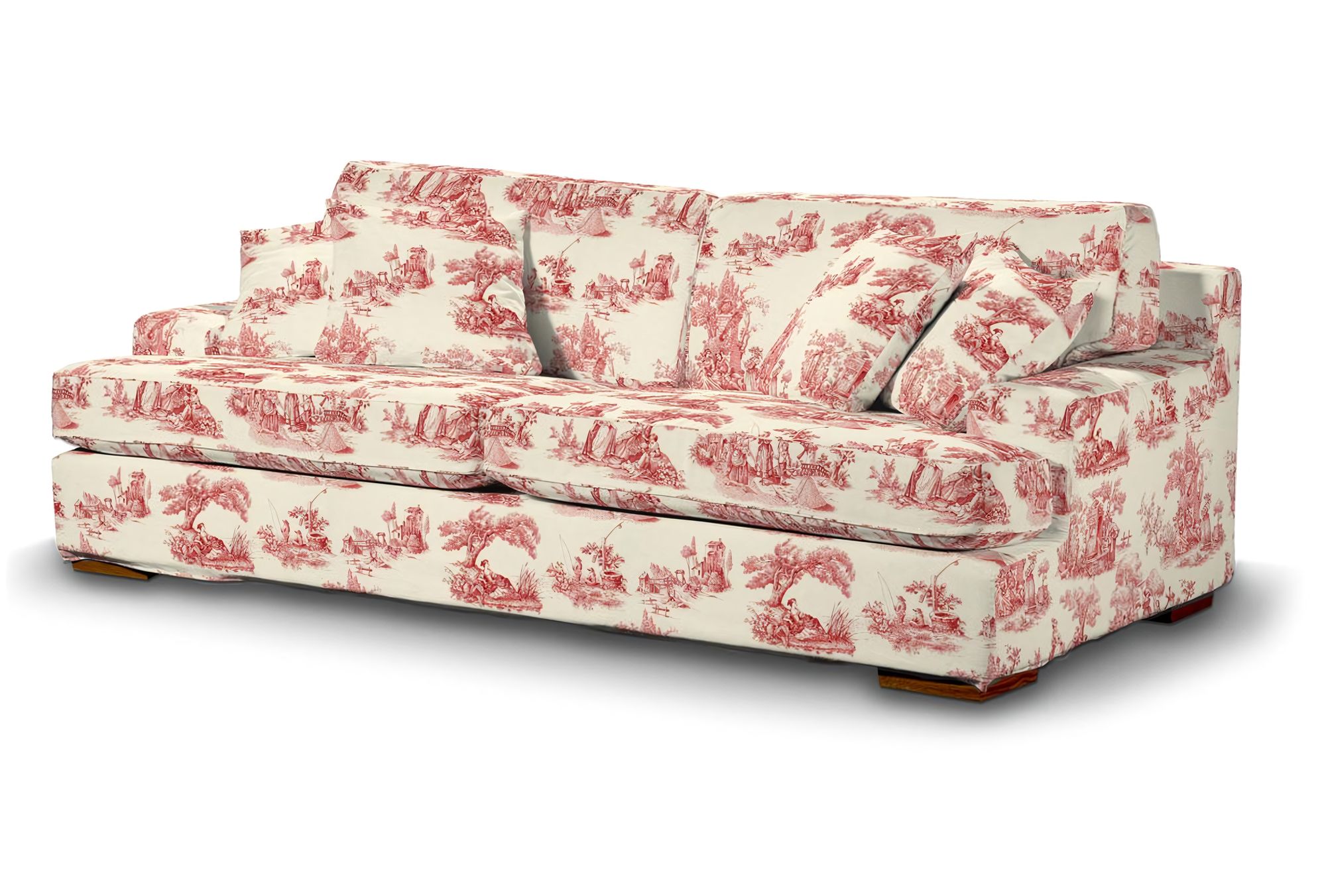 Bezug für Göteborg Sofa Farbe rot Stoff gemustert