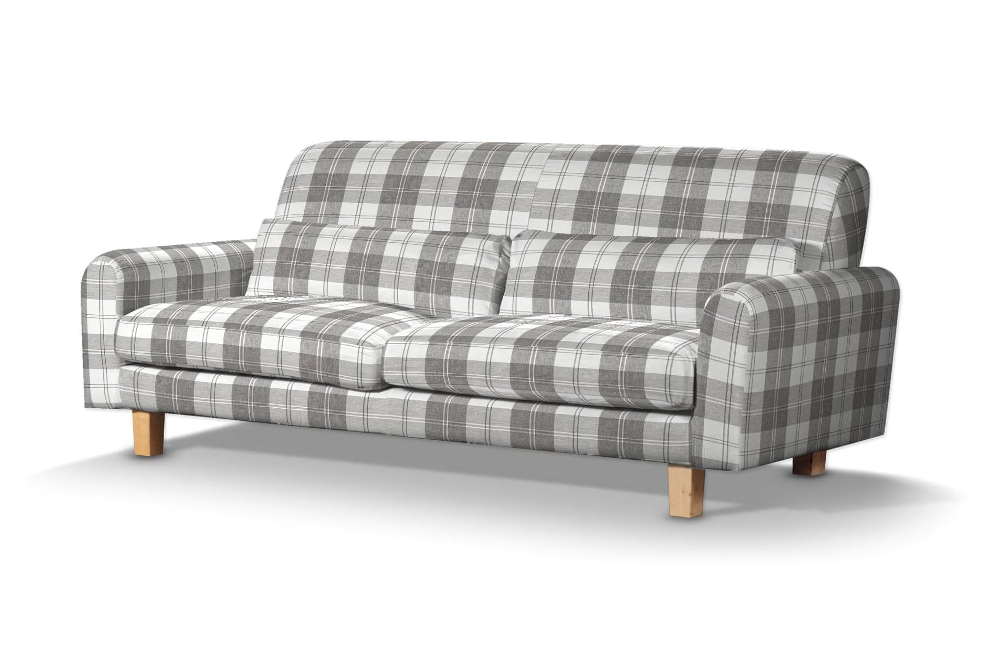 Bezug für Sofa Nikkala Farbe grau Stoff strukturiert, gemustert