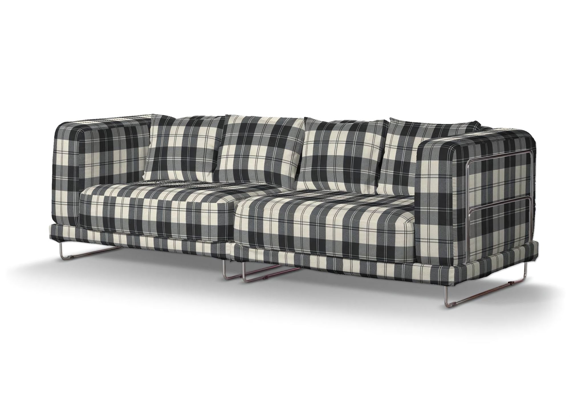 Bezug für Tylösand 3-Sitzer Sofa nicht ausklappbar Farbe schwarz Stoff strukturiert, gemustert