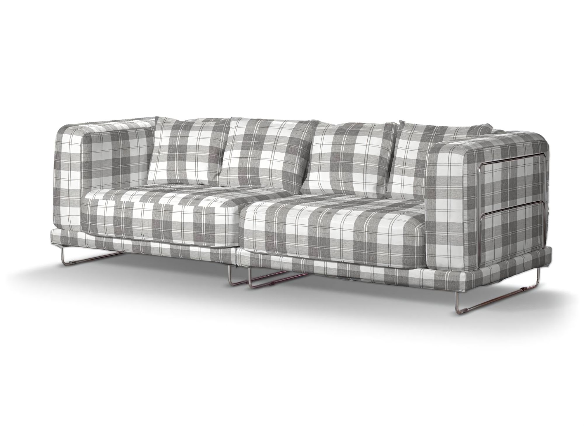 Bezug für Tylösand 3-Sitzer Sofa nicht ausklappbar Farbe grau Stoff strukturiert, gemustert