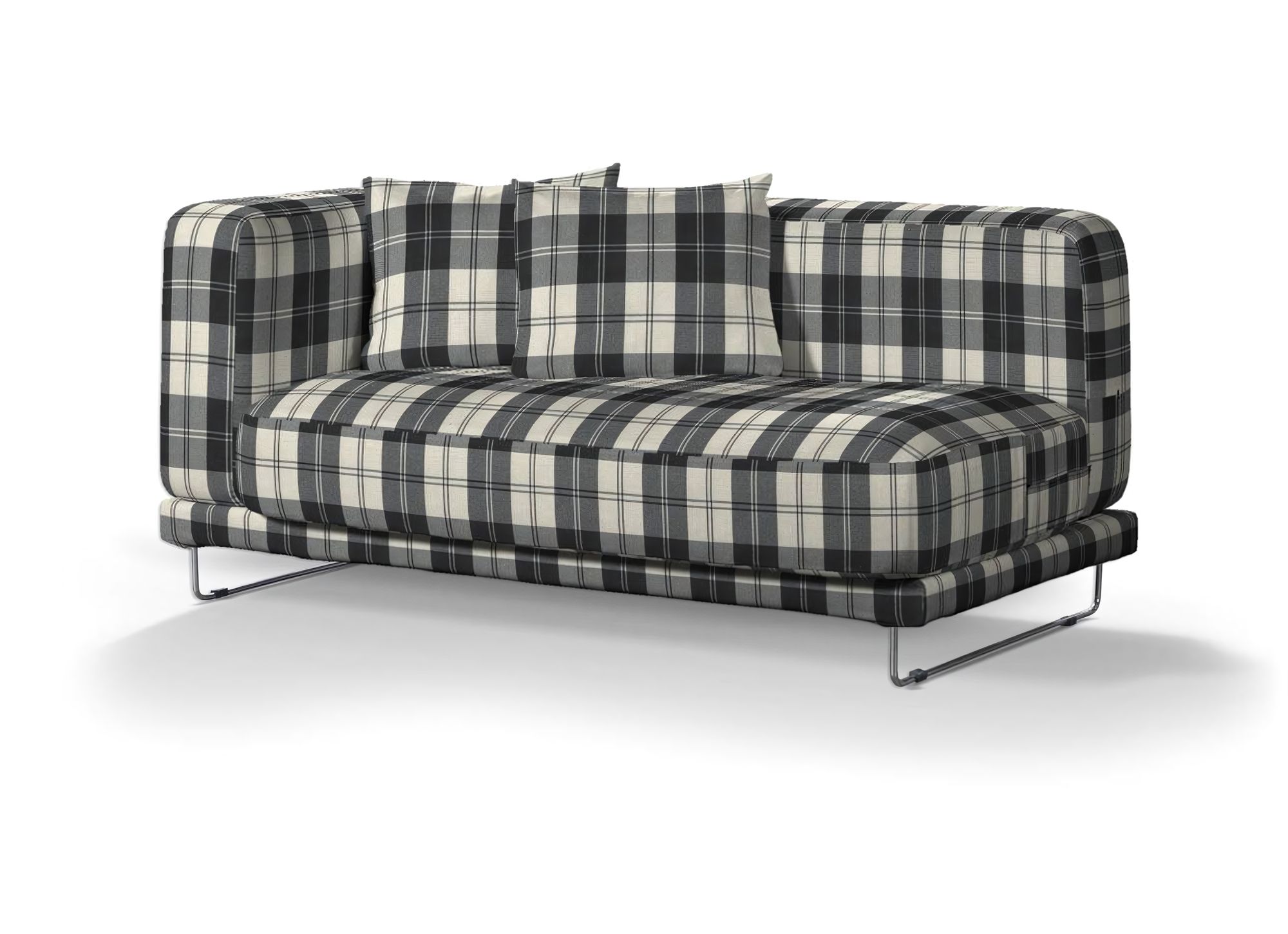 Bezug für Tylösand 2-Sitzer Sofa nicht ausklappbar Farbe schwarz Stoff strukturiert, gemustert