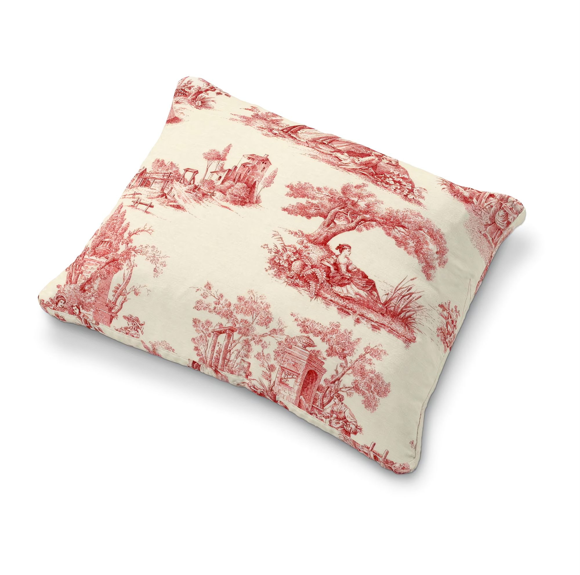 Kissenbezug Karlstad 58x48cm Farbe rot Stoff gemustert