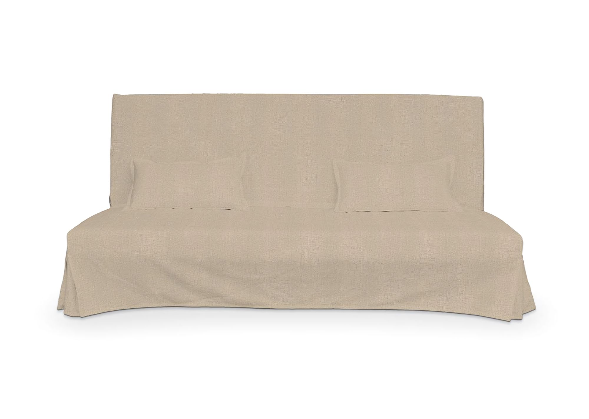 Bezug für Beddinge Sofa, lang mit zwei Kissenhüllen Farbe beige Stoff strukturiert