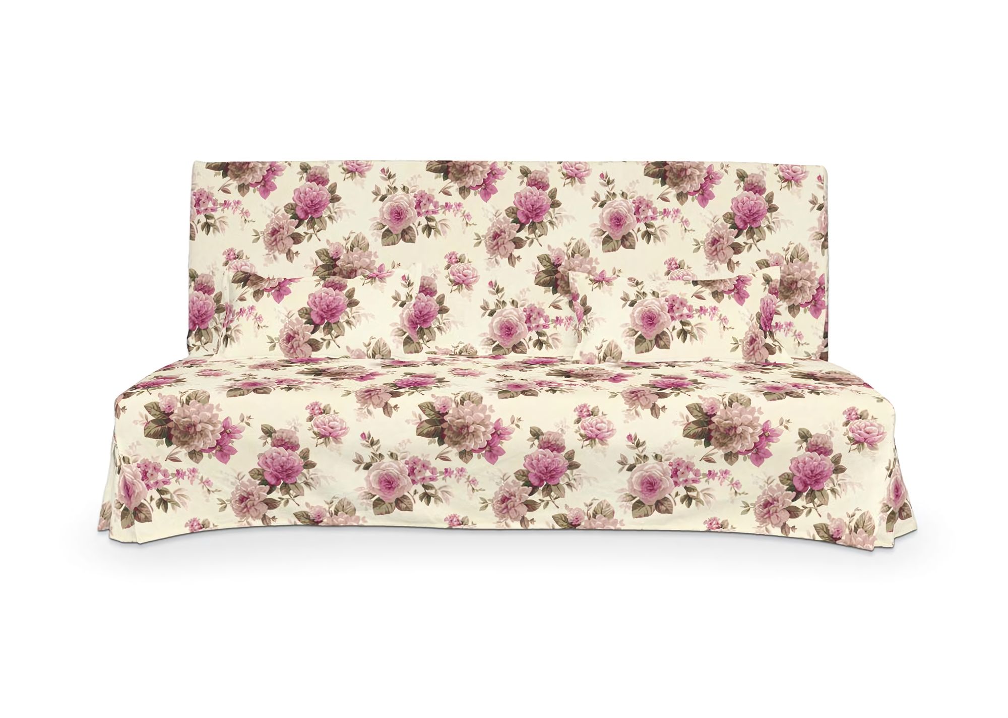 Bezug für Beddinge Sofa, lang mit zwei Kissenhüllen Farbe bunt Stoff gemustert