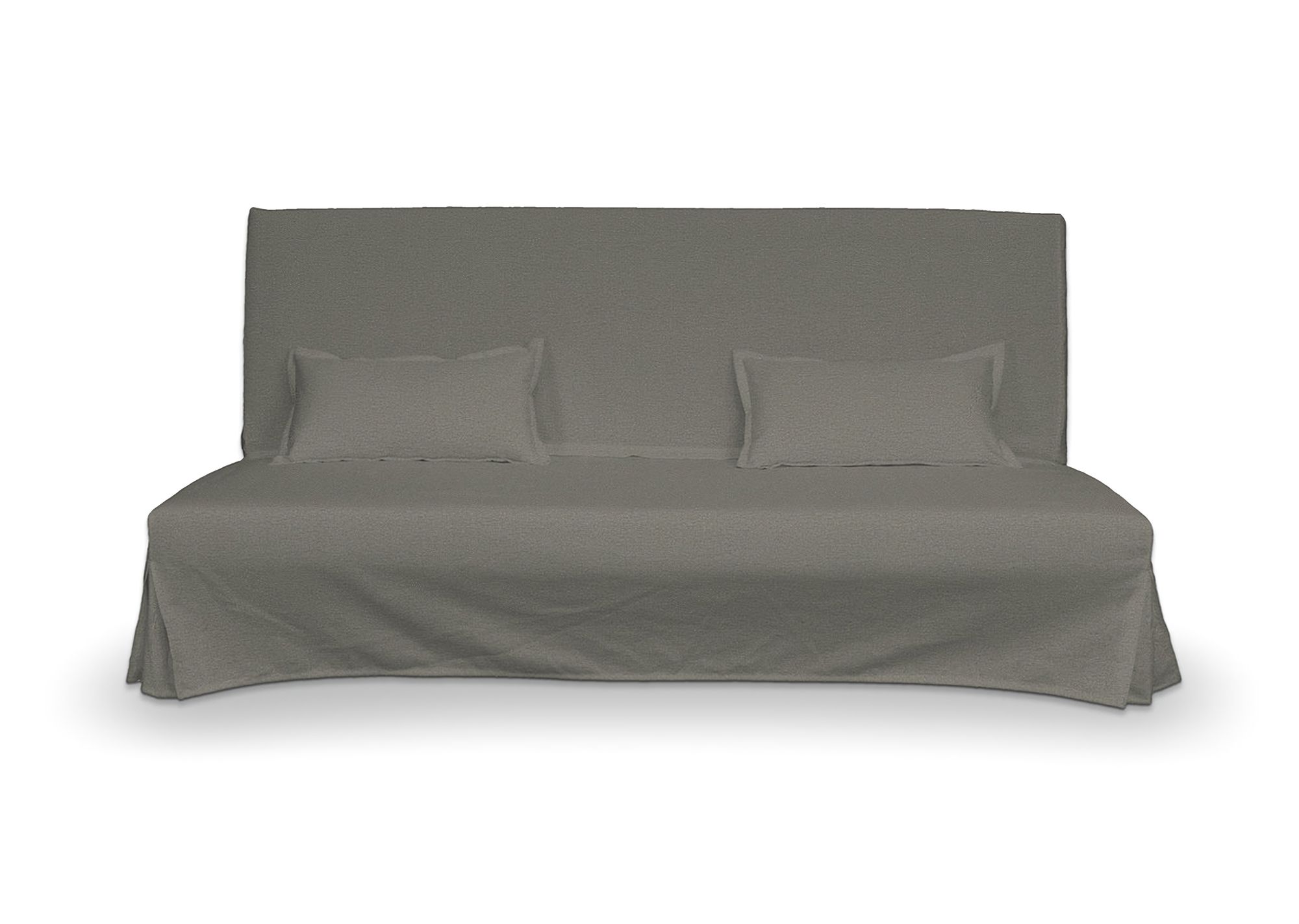 Bezug für Beddinge Sofa, lang mit zwei Kissenhüllen Farbe grau Stoff strukturiert