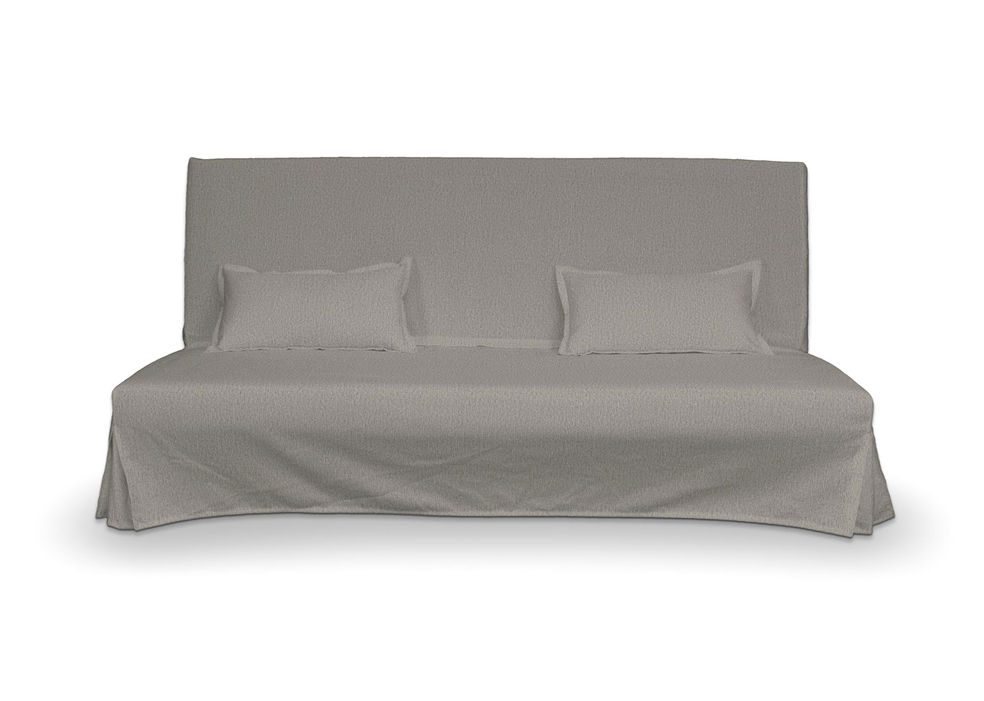 Bezug für Beddinge Sofa, lang mit zwei Kissenhüllen Farbe grau Stoff strukturiert
