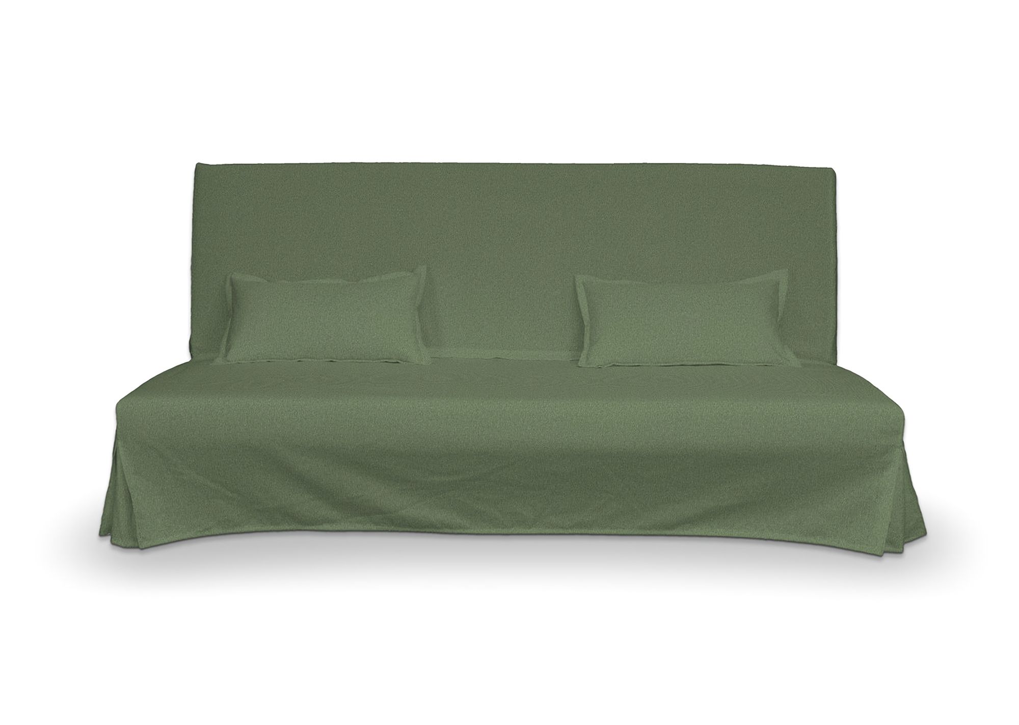 Bezug für Beddinge Sofa, lang mit zwei Kissenhüllen Farbe grün Stoff strukturiert