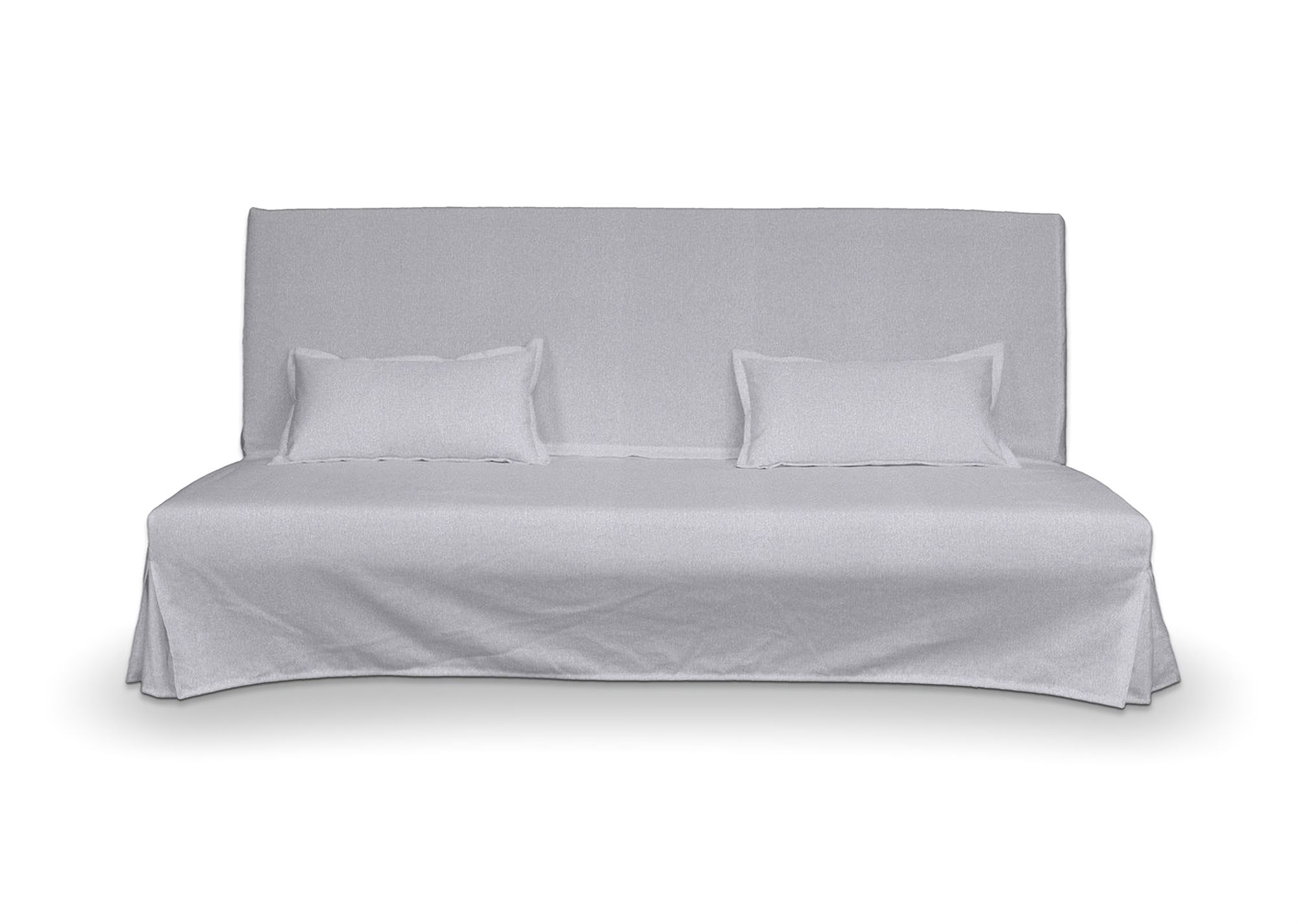 Bezug für Beddinge Sofa, lang mit zwei Kissenhüllen Farbe grau Stoff strukturiert
