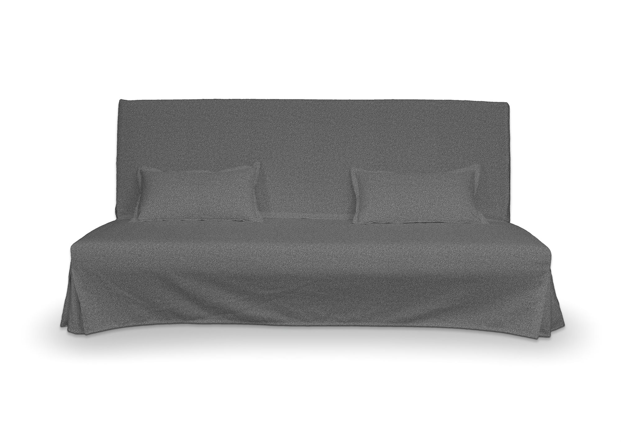 Bezug für Beddinge Sofa, lang mit zwei Kissenhüllen Farbe grau Stoff strukturiert