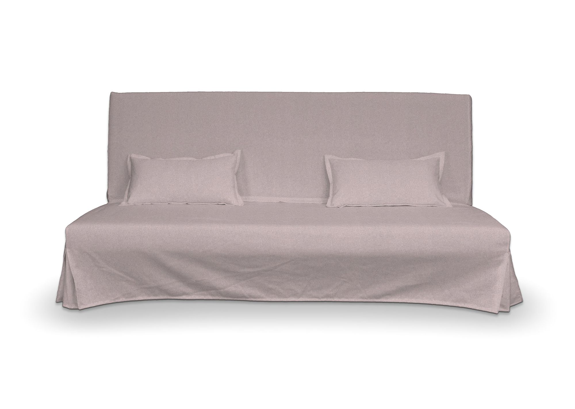 Bezug für Beddinge Sofa, lang mit zwei Kissenhüllen Farbe rosa Stoff strukturiert