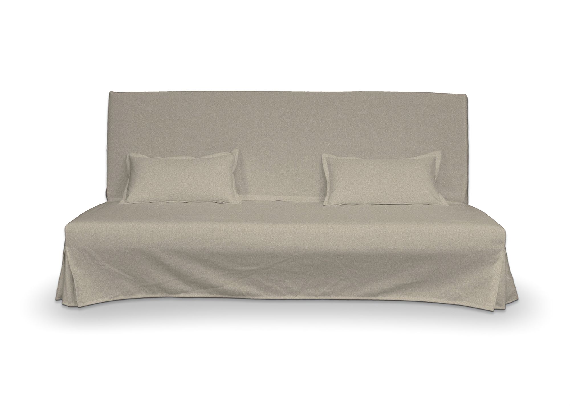 Bezug für Beddinge Sofa, lang mit zwei Kissenhüllen Farbe beige Stoff strukturiert