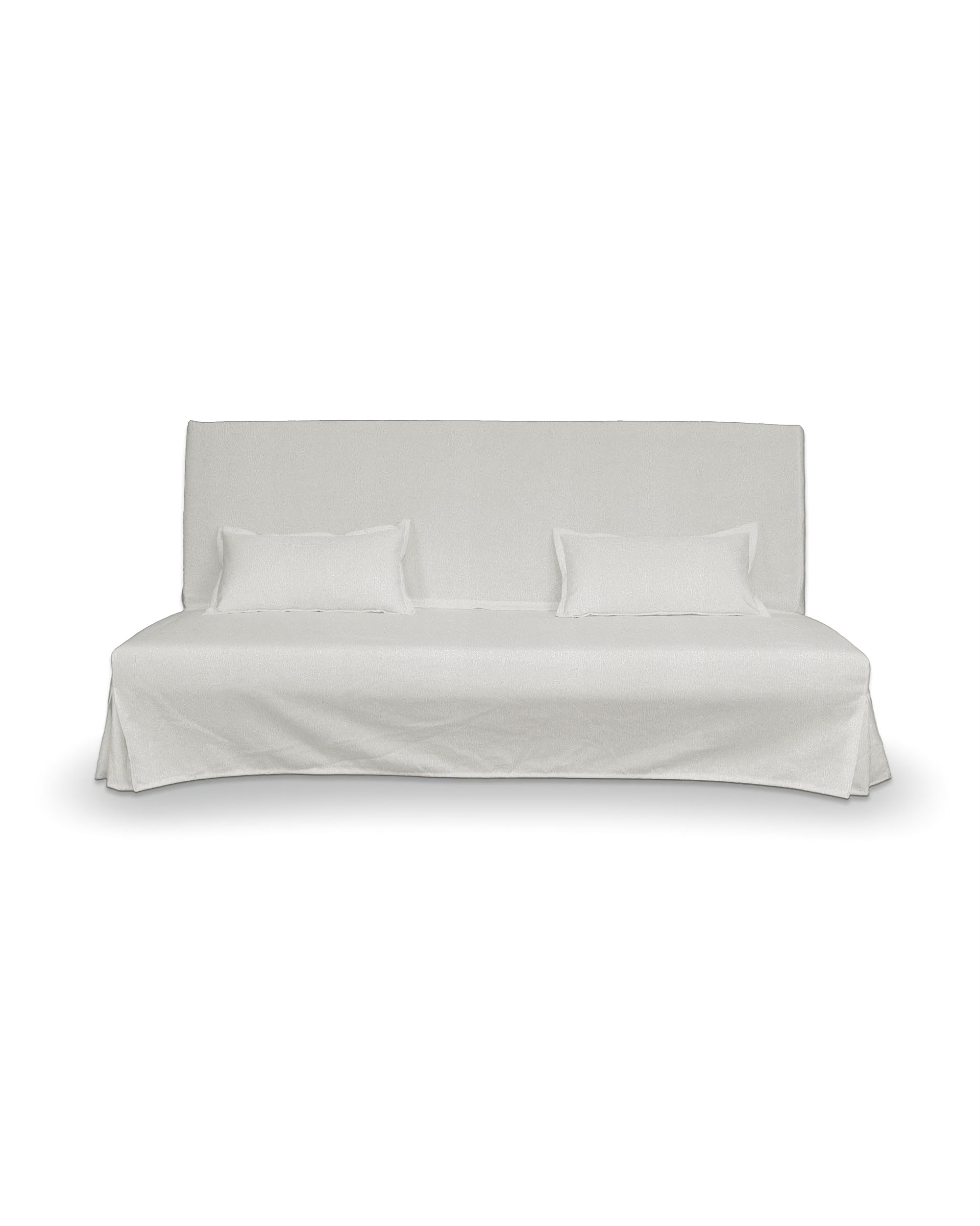 Bezug für Beddinge Sofa, lang mit zwei Kissenhüllen Farbe creme Stoff strukturiert