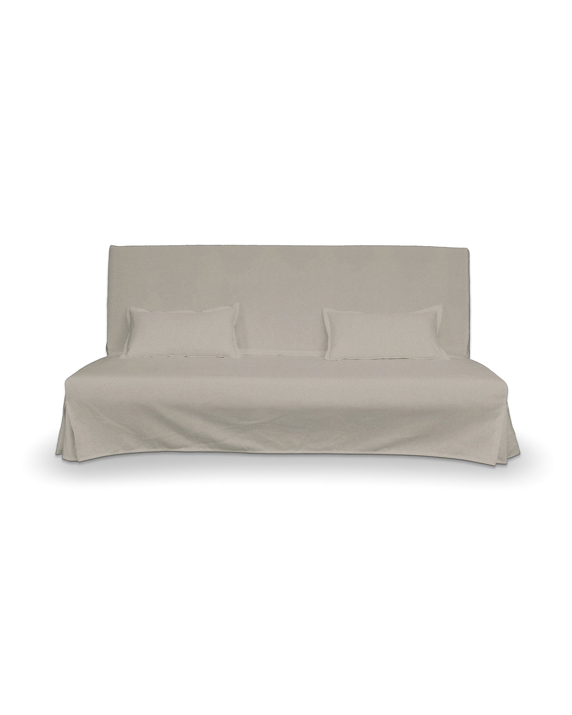 Bezug für Beddinge Sofa, lang mit zwei Kissenhüllen Farbe beige Stoff strukturiert