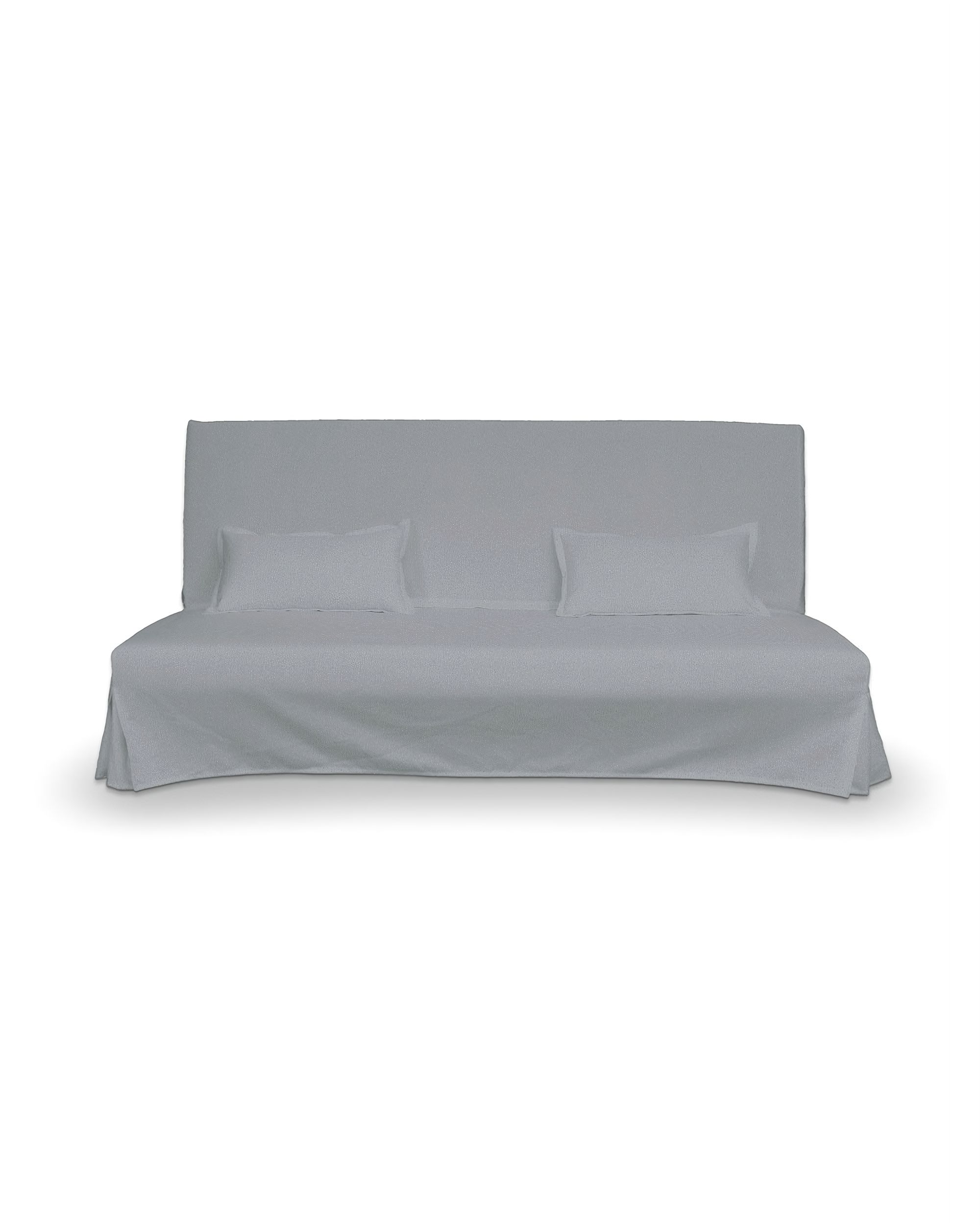 Bezug für Beddinge Sofa, lang mit zwei Kissenhüllen Farbe grau Stoff strukturiert