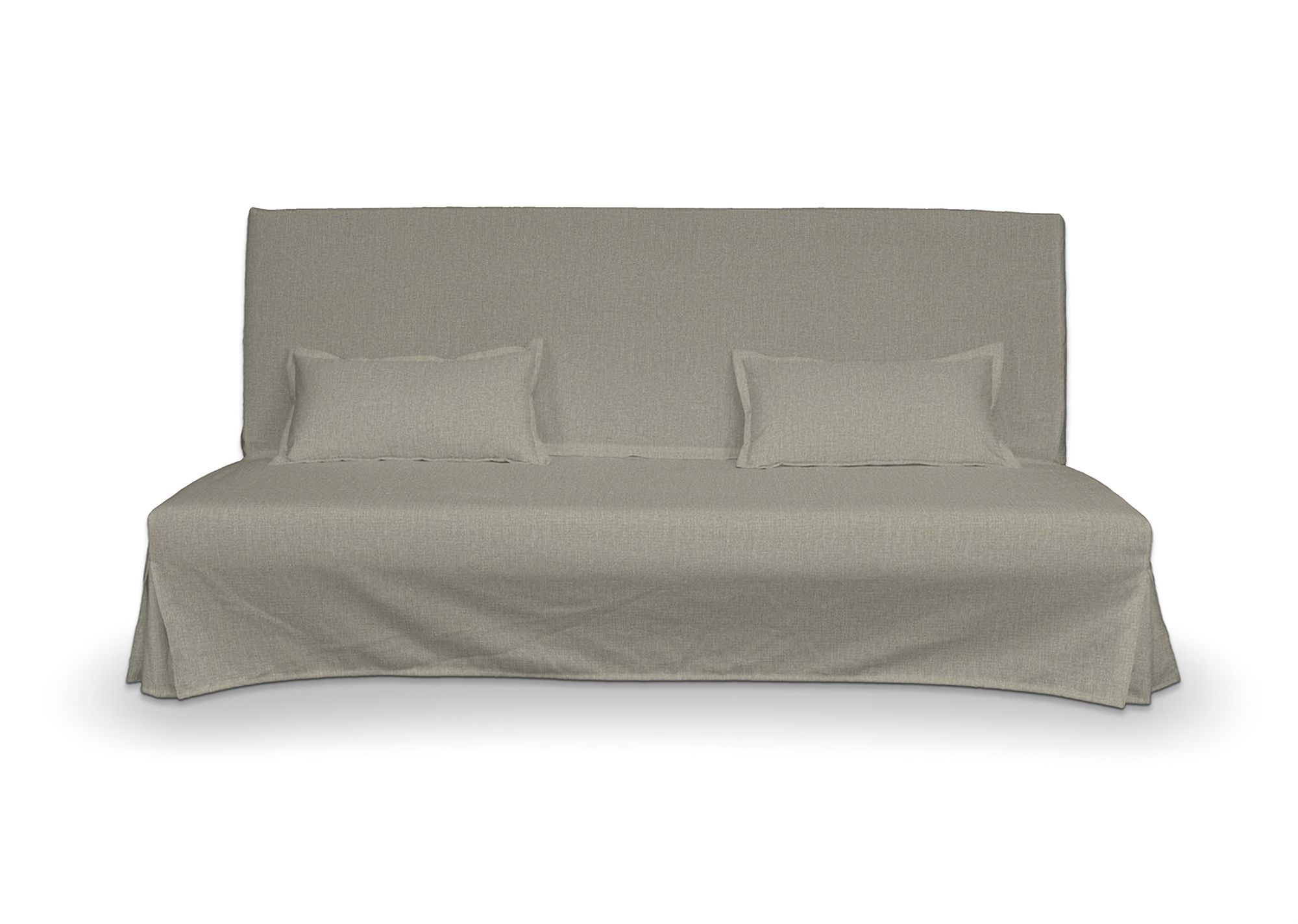 Bezug für Beddinge Sofa, lang mit zwei Kissenhüllen Farbe beige Stoff strukturiert