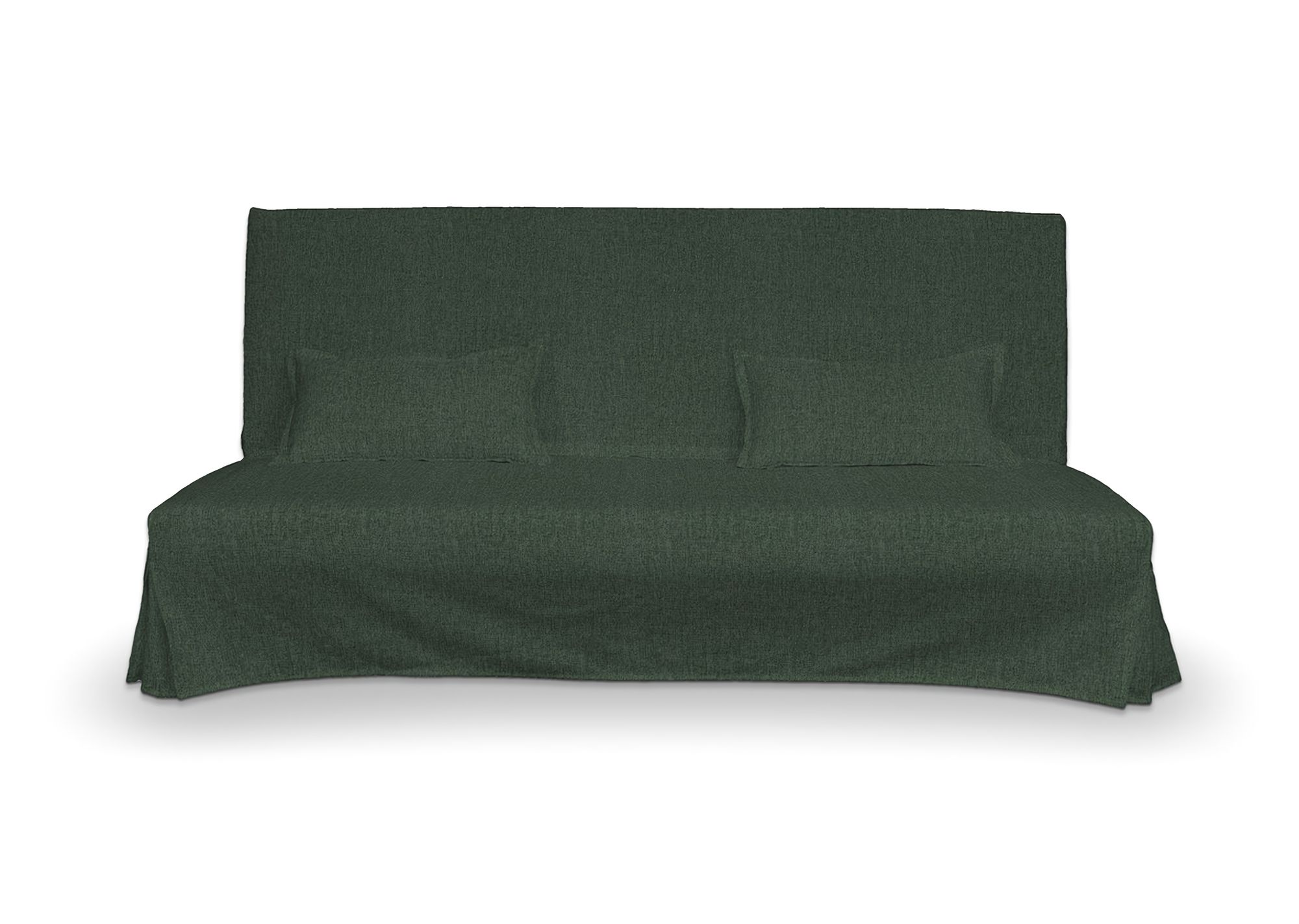 Bezug für Beddinge Sofa, lang mit zwei Kissenhüllen Farbe grün Stoff strukturiert