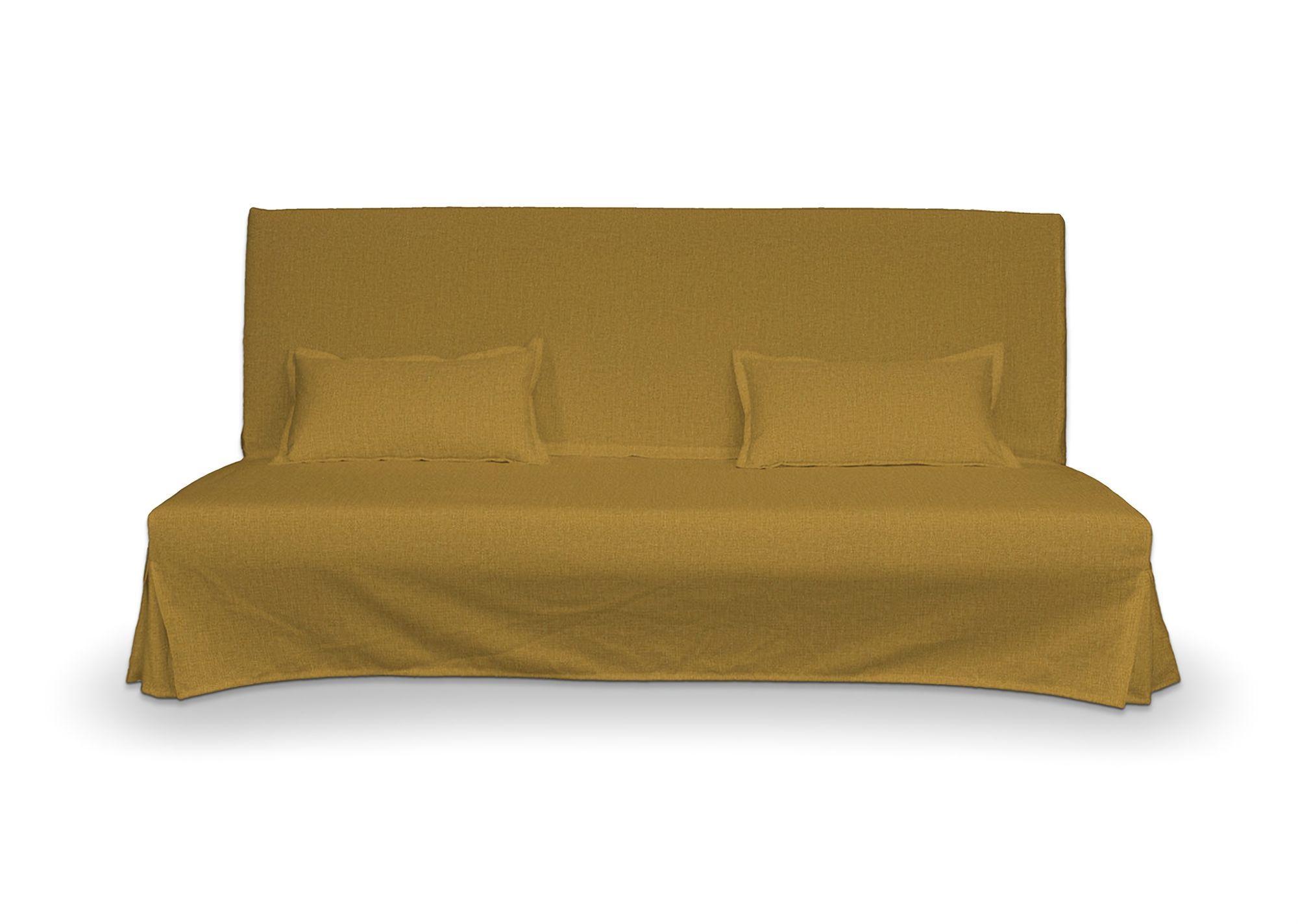 Bezug für Beddinge Sofa, lang mit zwei Kissenhüllen Farbe gelb Stoff strukturiert
