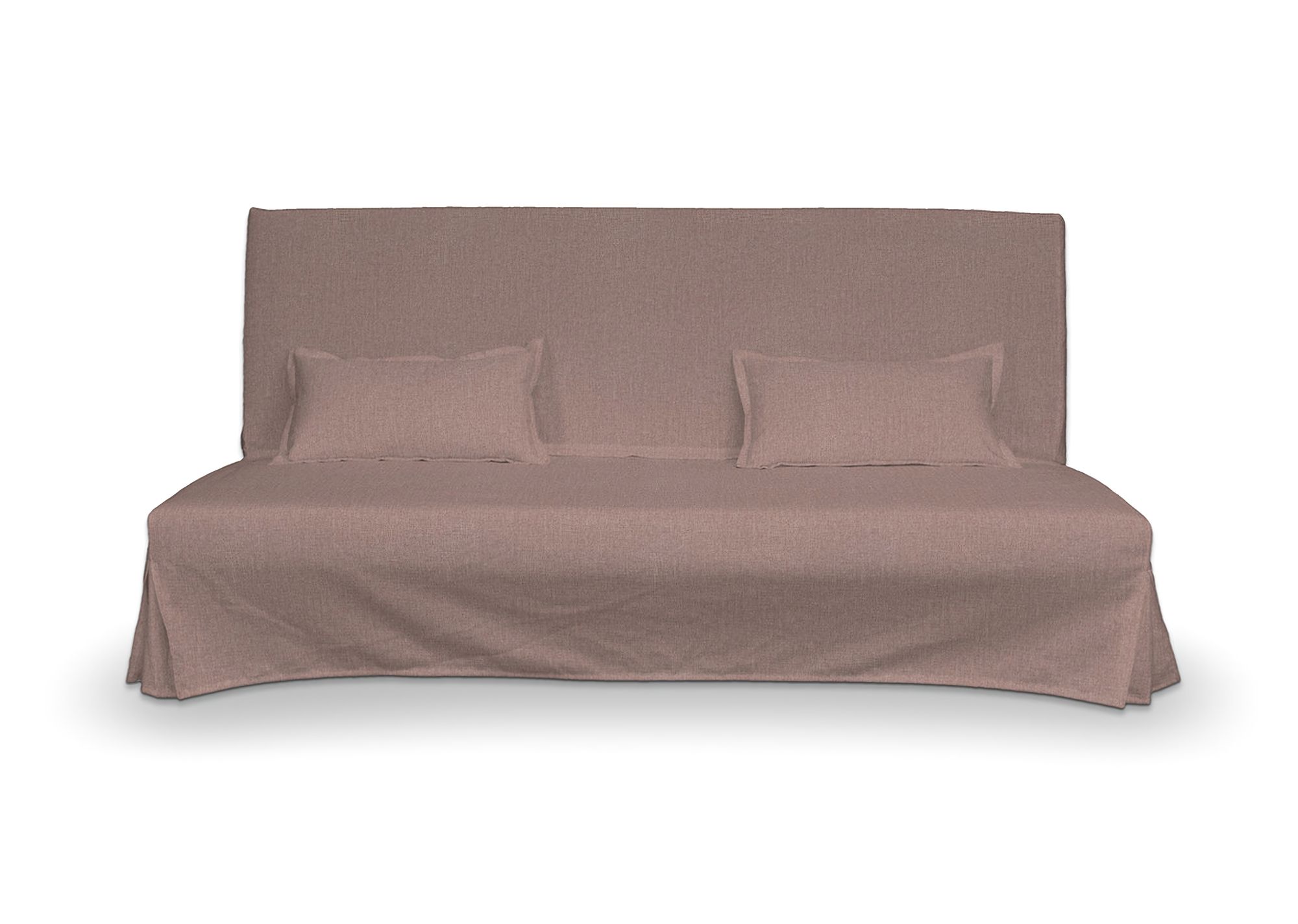 Bezug für Beddinge Sofa, lang mit zwei Kissenhüllen Farbe rosa Stoff strukturiert