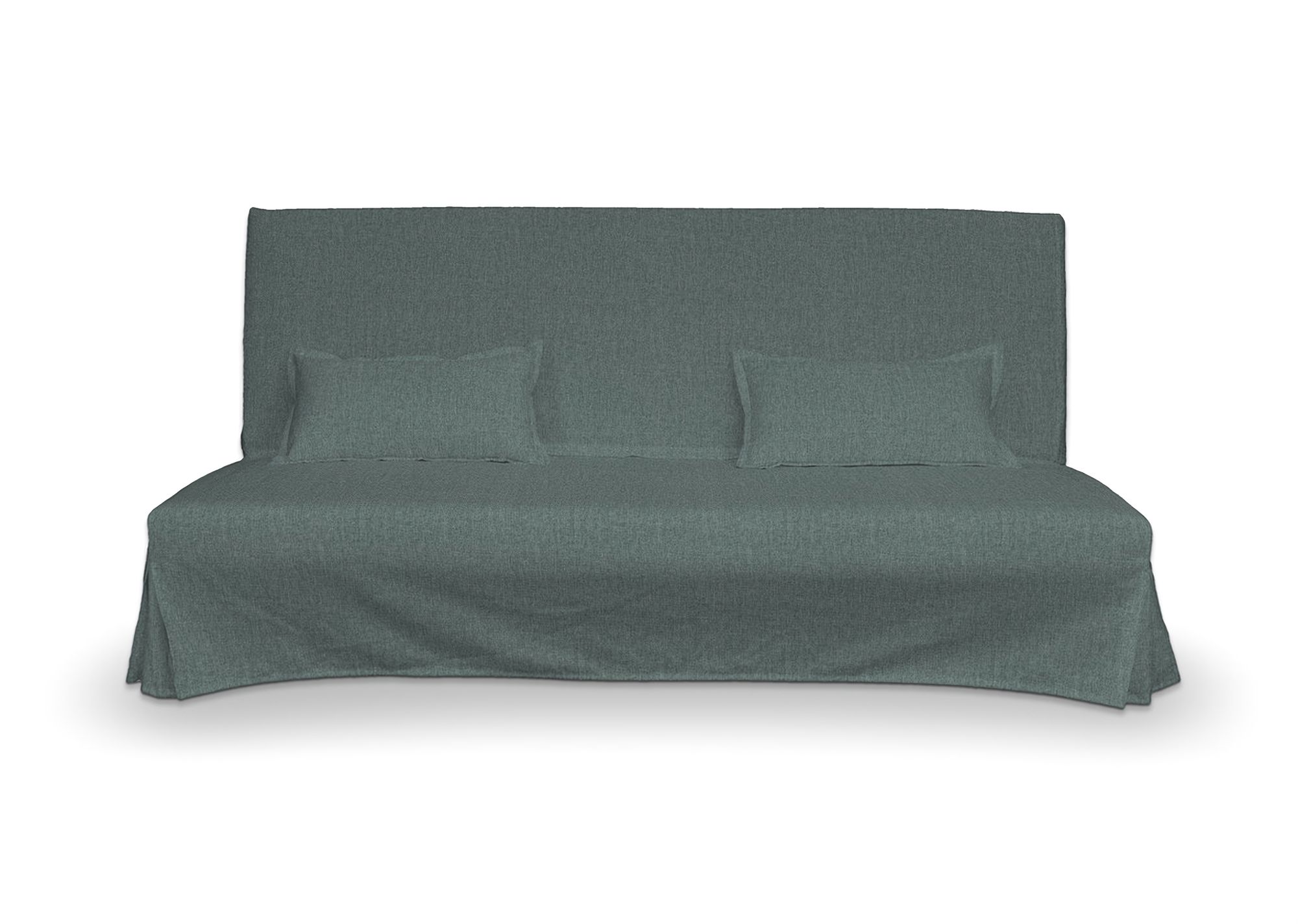 Bezug für Beddinge Sofa, lang mit zwei Kissenhüllen Farbe blau Stoff strukturiert