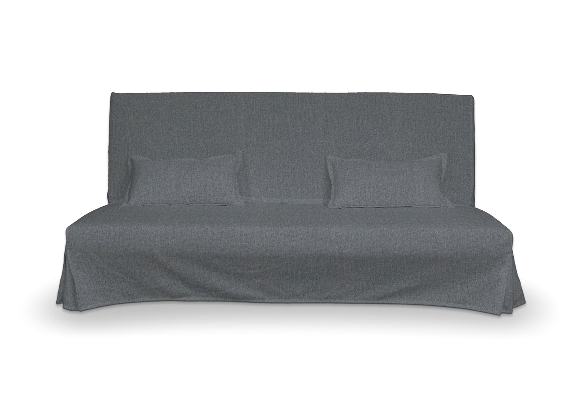 Bezug für Beddinge Sofa, lang mit zwei Kissenhüllen Farbe grau Stoff strukturiert