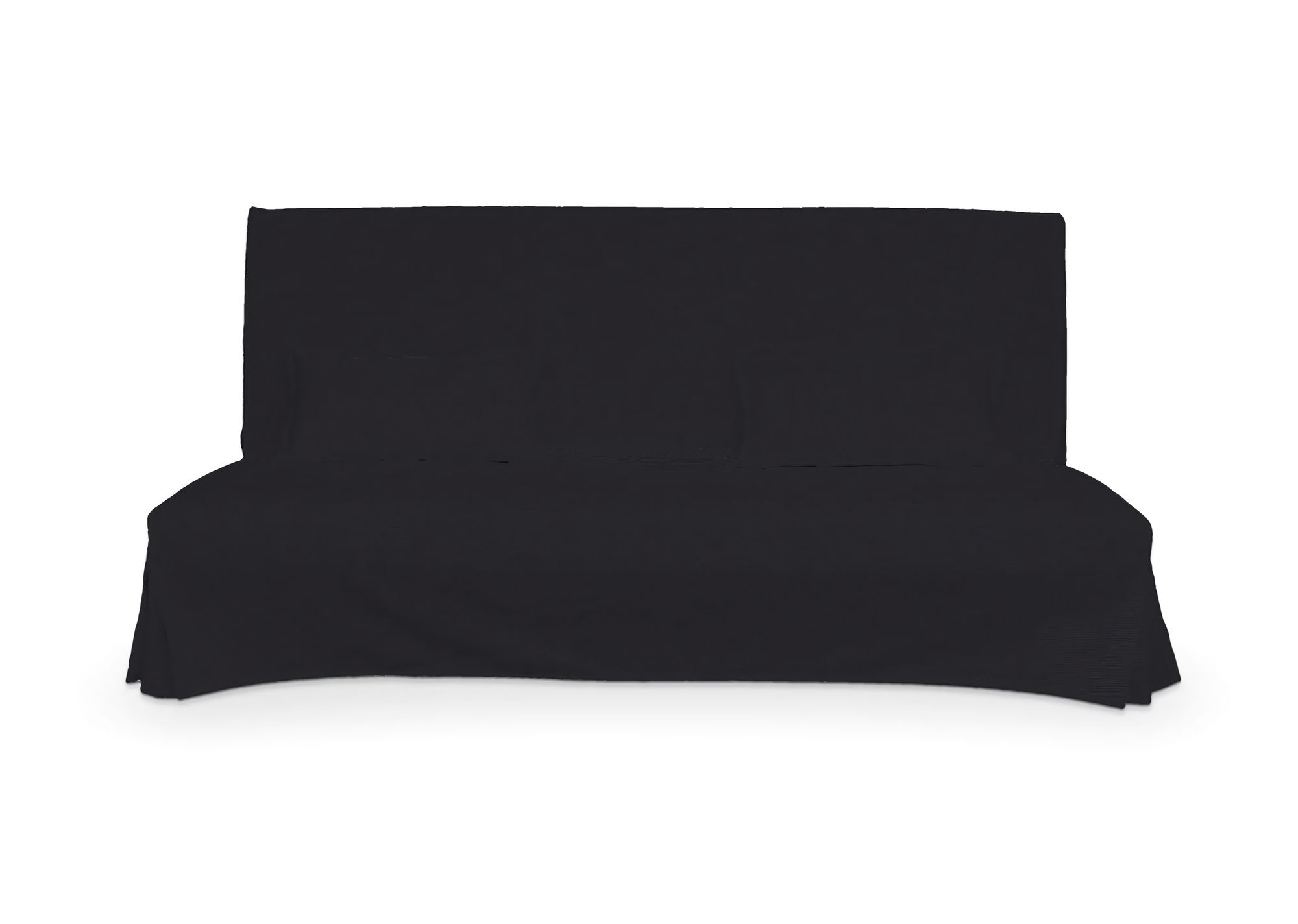 Bezug für Beddinge Sofa, lang mit zwei Kissenhüllen Farbe schwarz Stoff strukturiert