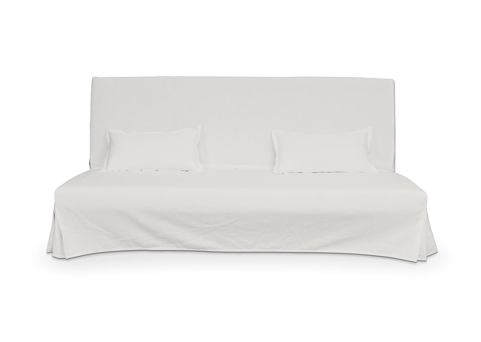 Bezug für Beddinge Sofa, lang mit zwei Kissenhüllen Farbe beige Stoff strukturiert