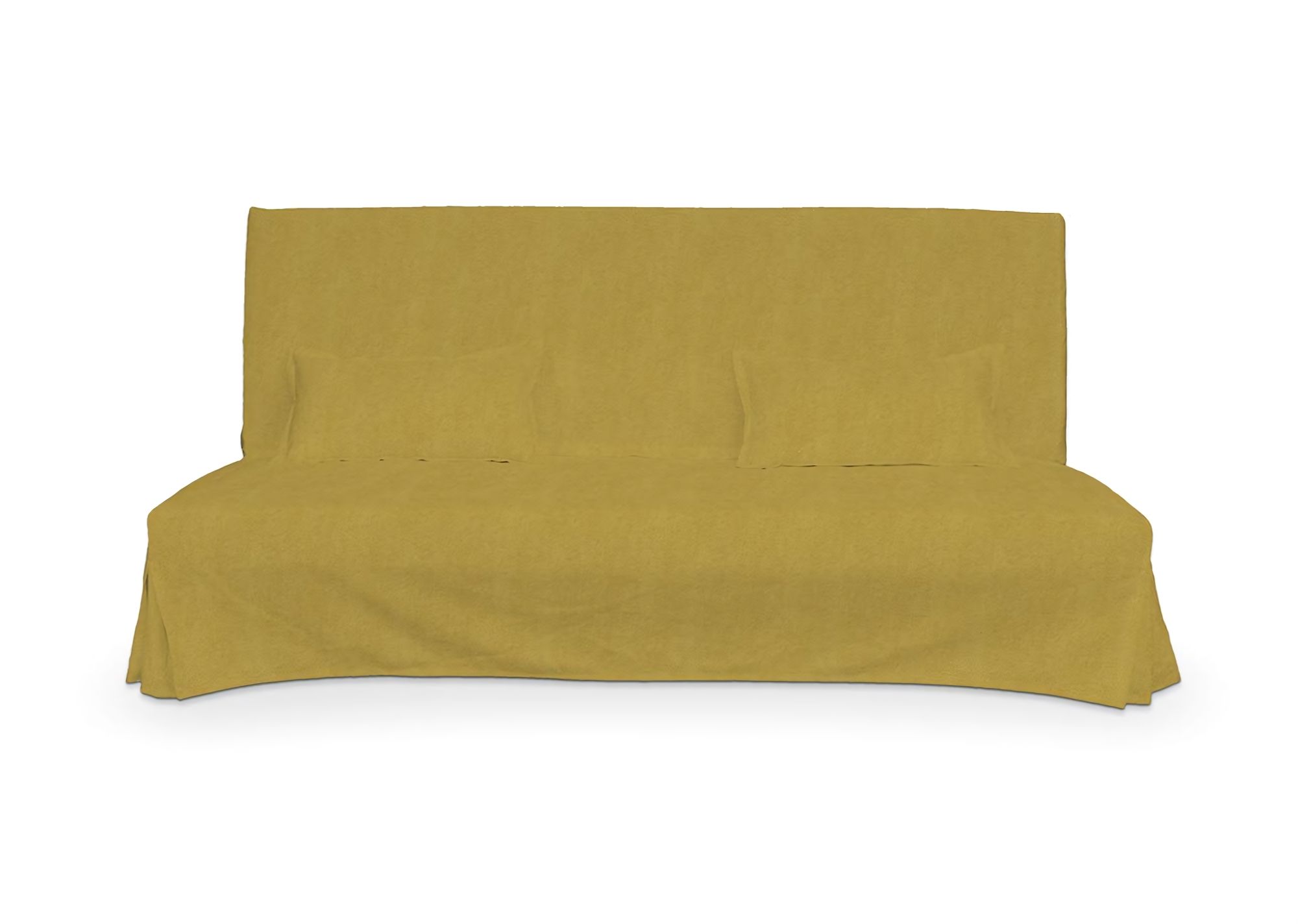 Bezug für Beddinge Sofa, lang mit zwei Kissenhüllen Farbe gelb Stoff strukturiert